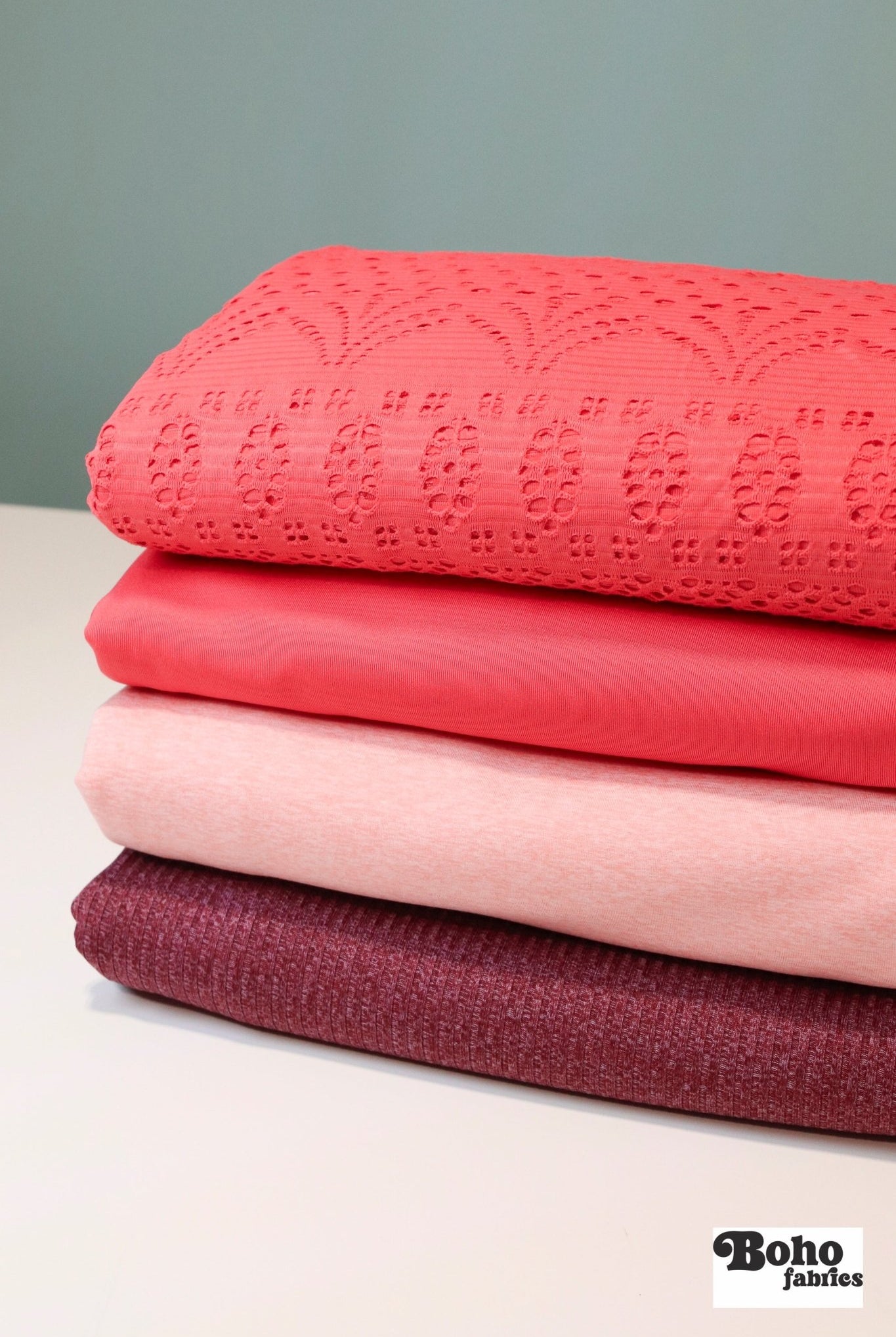 01/15/2026 Fabric Happy Hour, Peach & Plum, Designer Athletic Fabric Bundle - Boho Fabrics - Fabric Bundles