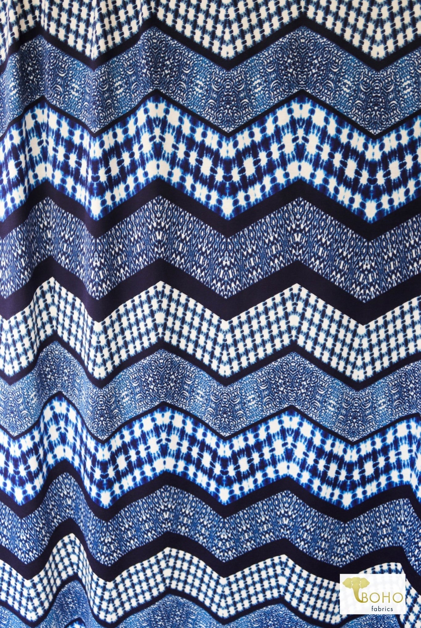 09/15/2023, Fabric Happy Hour! Shibori, Jersey Knit, 3 YARD PRECUT! - Boho Fabrics