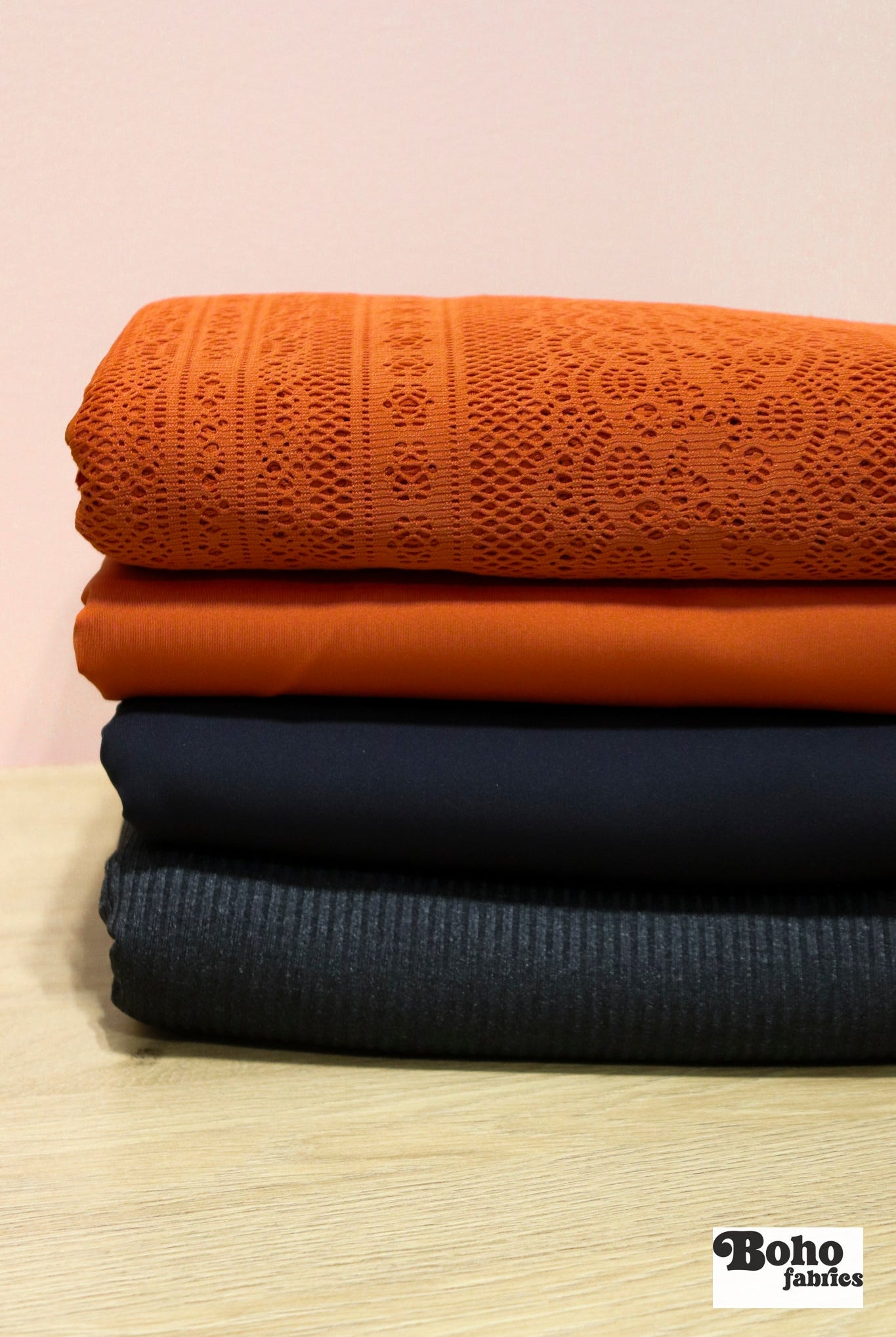 09/30/2025 Fabric Happy Hour, Pumpkin Sophisticate, Knit Bundle. Ready to Ship! - Boho Fabrics - Trims