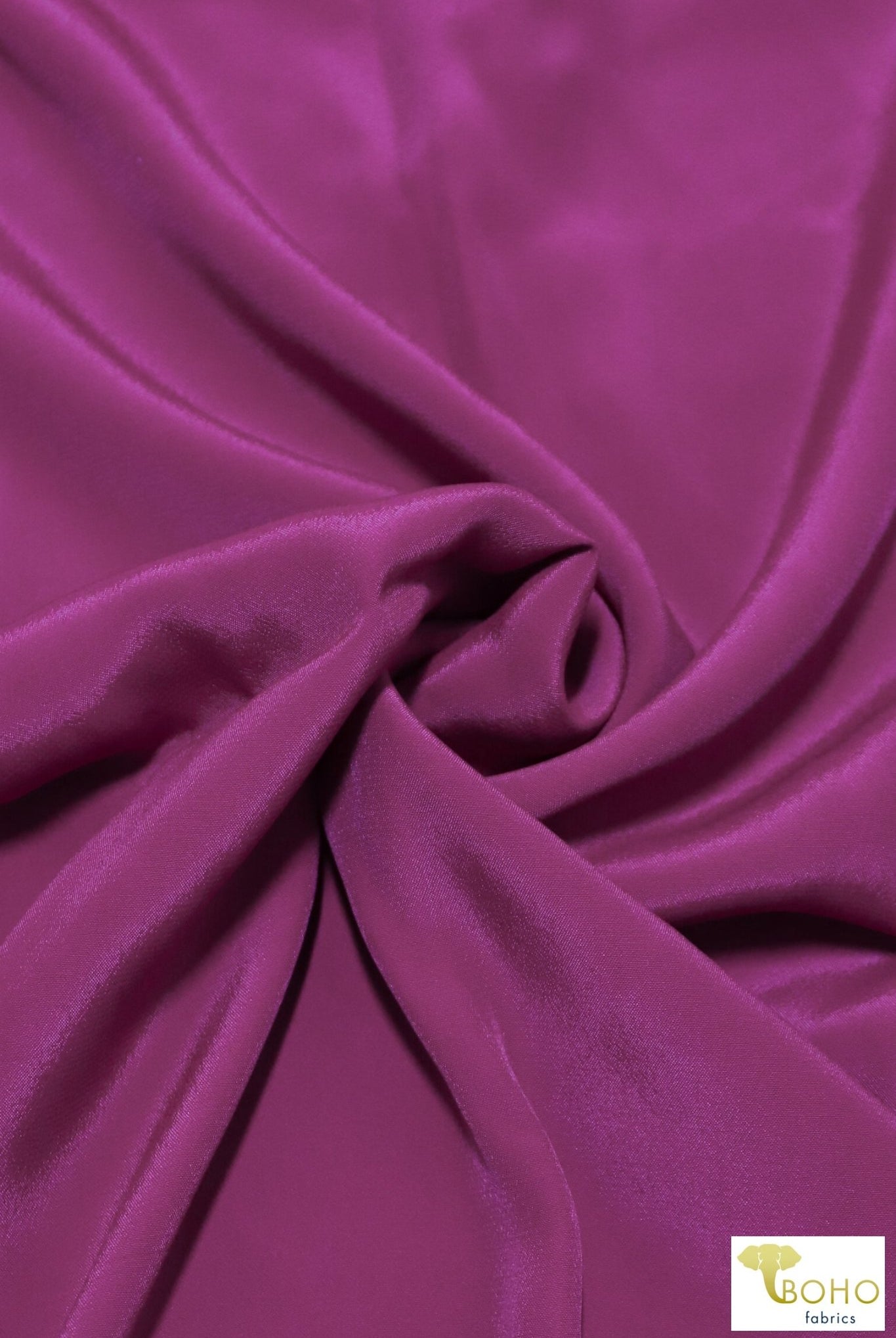 1 Yard- Last Cut! Raspberry. Silk Crepe de Chine Woven Fabric. SILK-120 - Boho Fabrics