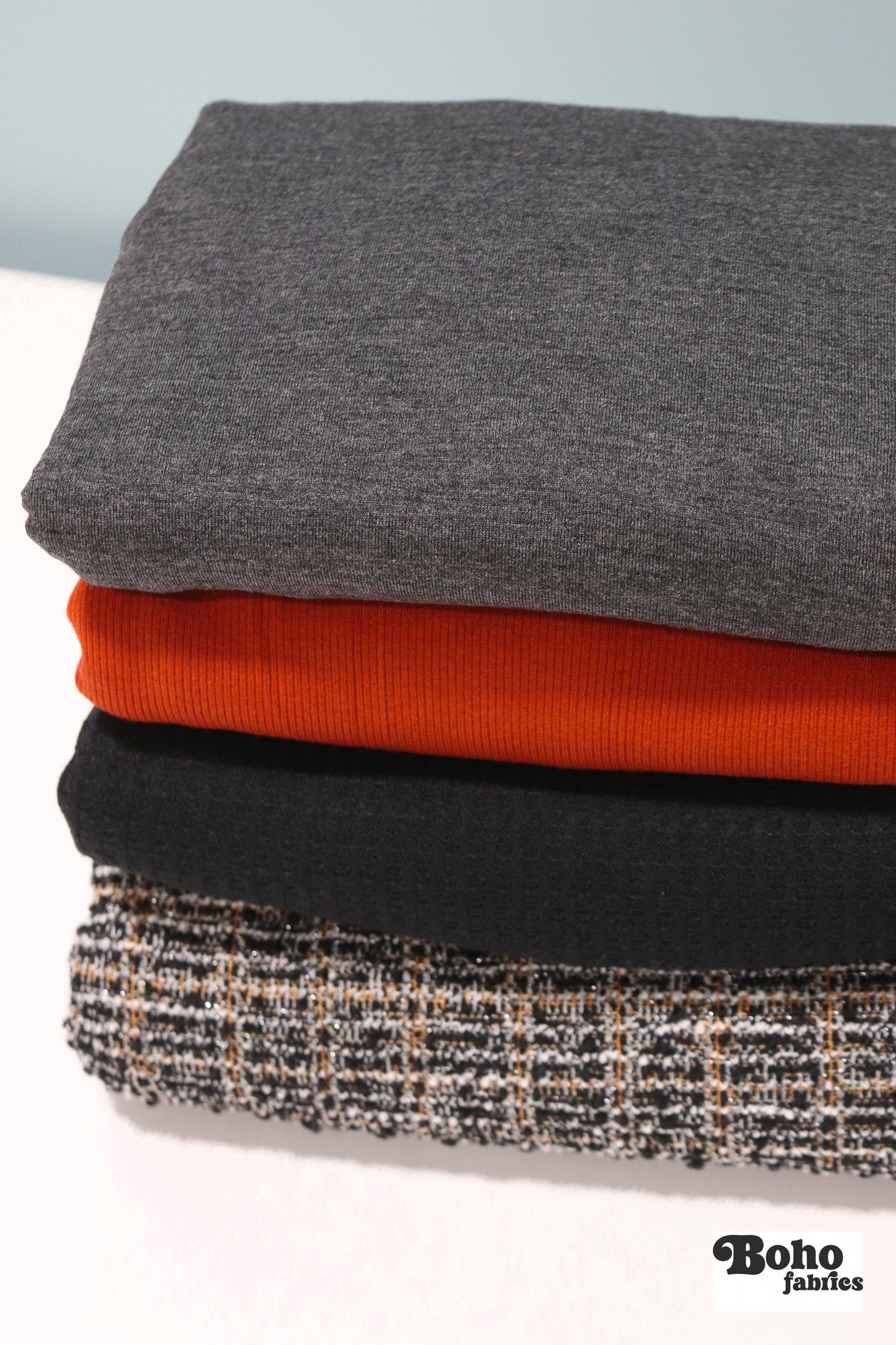 10/02/2025 Fabric Happy Hour, Haunted Haute, Knit Bundle. Ready to Ship! - Boho Fabrics - Trims