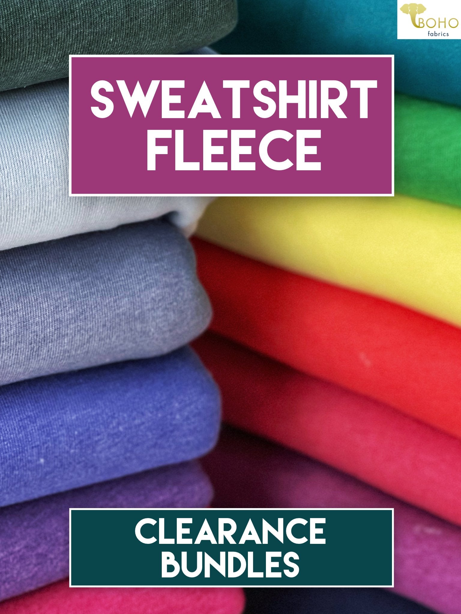 10/21/2024 Fabric Happy Hour! Sweatshirt Fleece, Clearance Bundles! - Boho Fabrics - Fabric Bundles