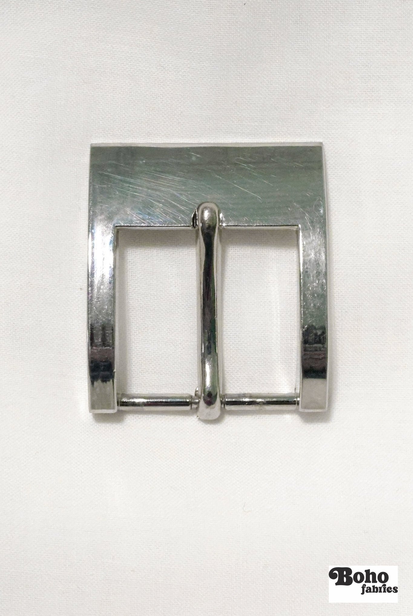 1.125" Square, Single Prong Metal Belt Buckle. - Boho Fabrics - Bag Hardware