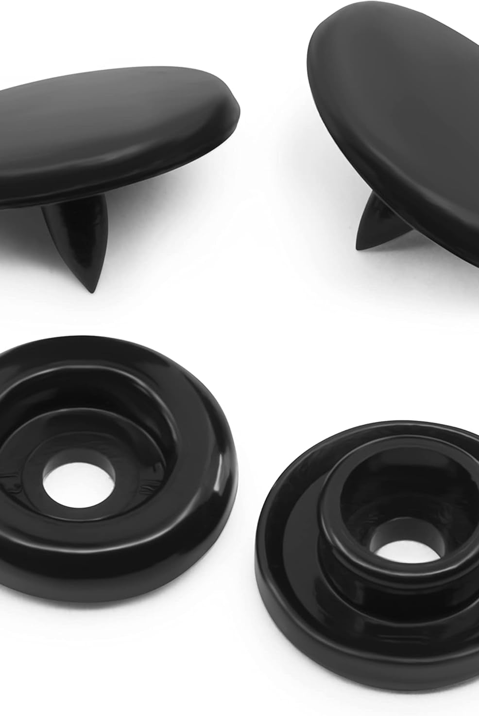 1/2" Dritz Plastic Snaps, Round, Black, Size 20. 12 Sets - Boho Fabrics - Buttons & Snaps