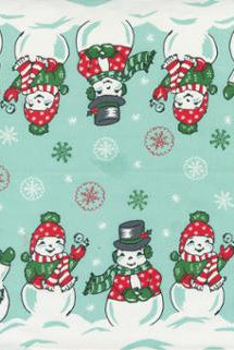 16" Classic Retro Holiday Snowy by Moda - Toweling Fabric - 920 309 - Boho Fabrics - Toweling, Cotton Woven