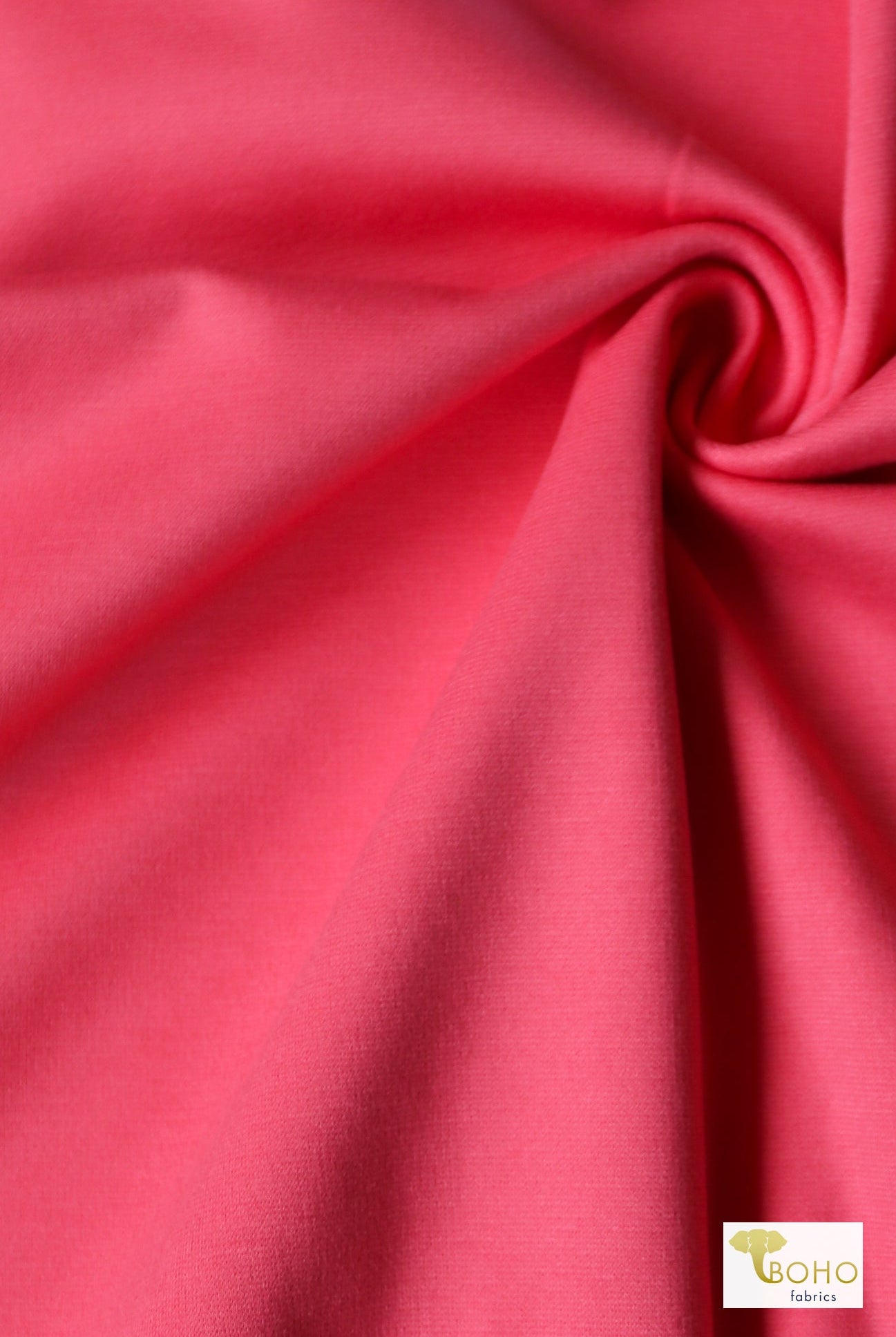 2 Yard & 3 Yard Precuts! Coral, Ponte Knit Fabric - Boho Fabrics - Ponte Solid, Knit Fabric