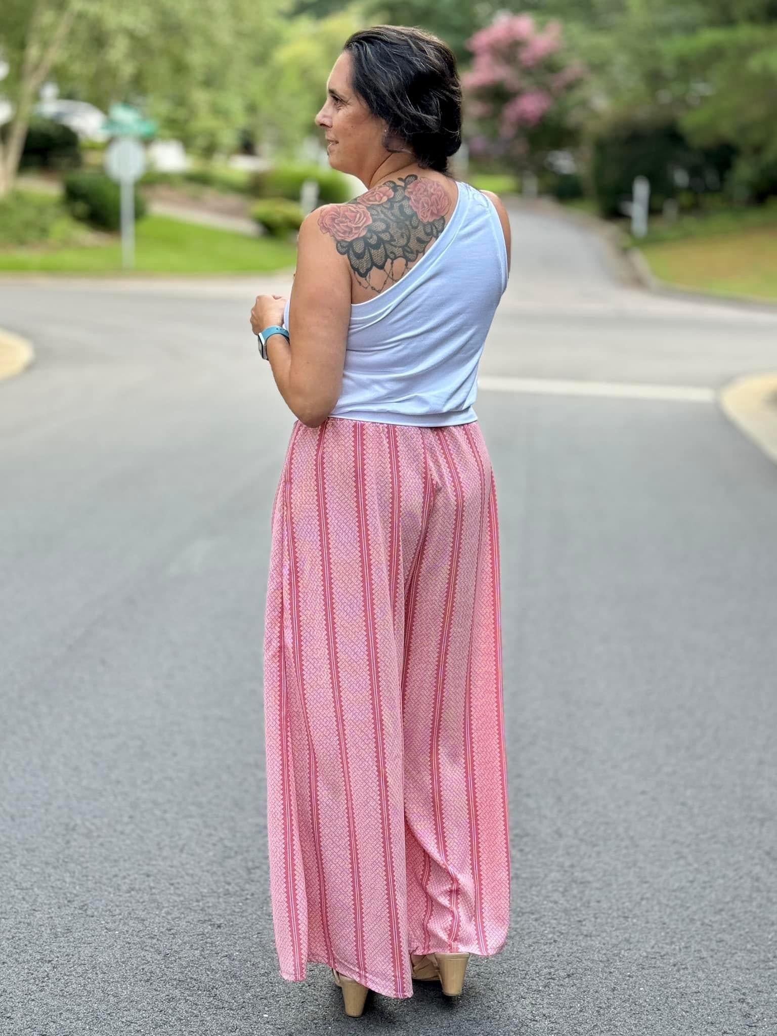 2 Yard & 3 Yard Precuts! Diamond Luxe in Pink, Georgette Woven Fabric - Boho Fabrics - Georgette, Woven