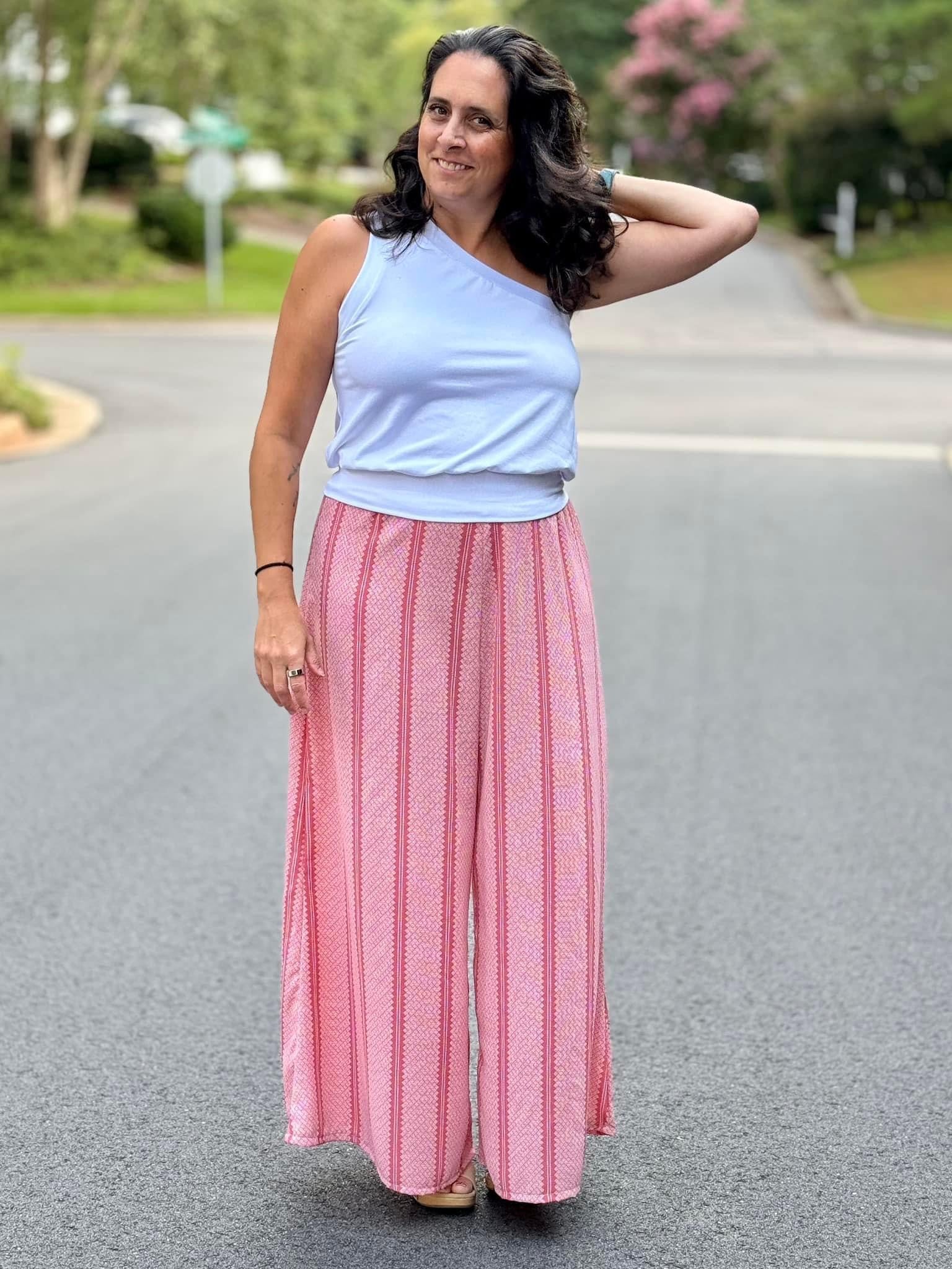 2 Yard & 3 Yard Precuts! Diamond Luxe in Pink, Georgette Woven Fabric - Boho Fabrics - Georgette, Woven