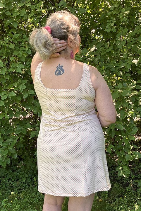 2 Yard & 3 Yard Precuts! Small Pink Polka Dots on Ivory, Athletic Knit Fabric - Boho Fabrics - Athletic Knit Fabric