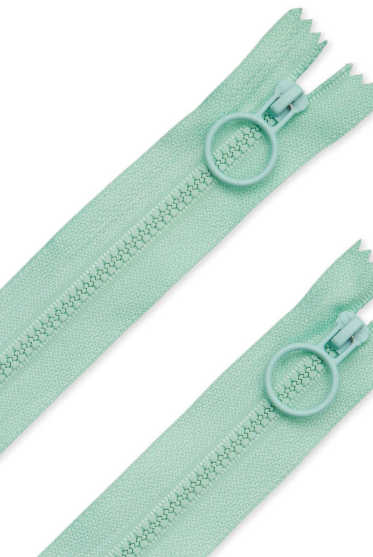 20" Mint Hoop Pull Zipper (2 pk) (ZW6745) - Boho Fabrics - Zippers