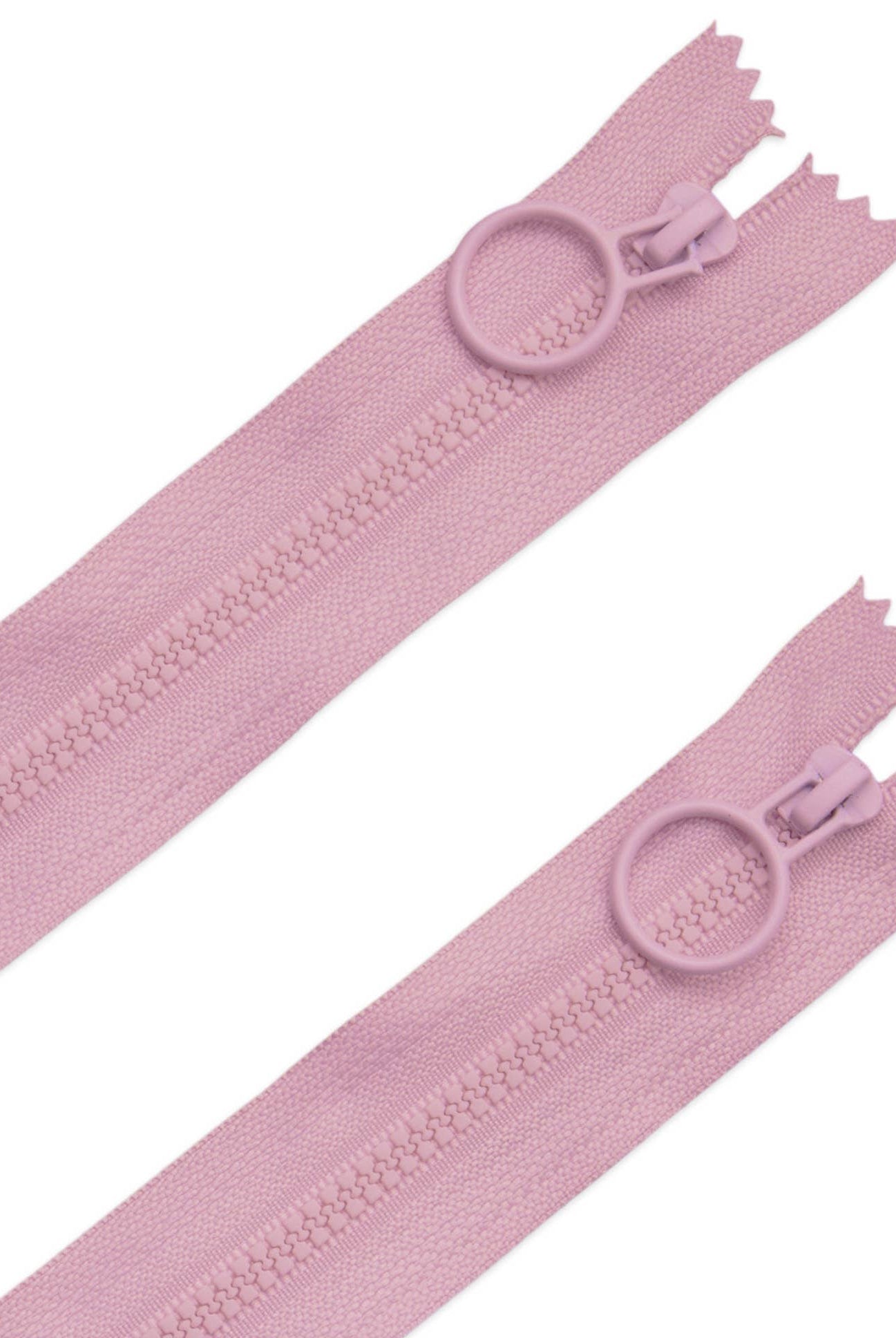 20" Pink Hoop Pull Zipper (2 pk) (ZW6769) - Boho Fabrics - Zippers