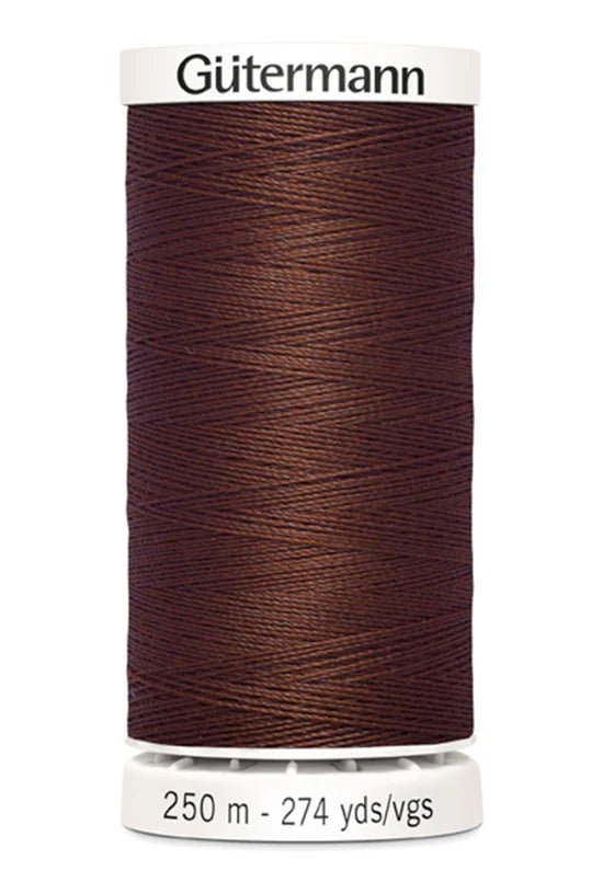 274 yd – Chocolate (578) Gutermann Sew - All Polyester Thread - Boho Fabrics - Thread