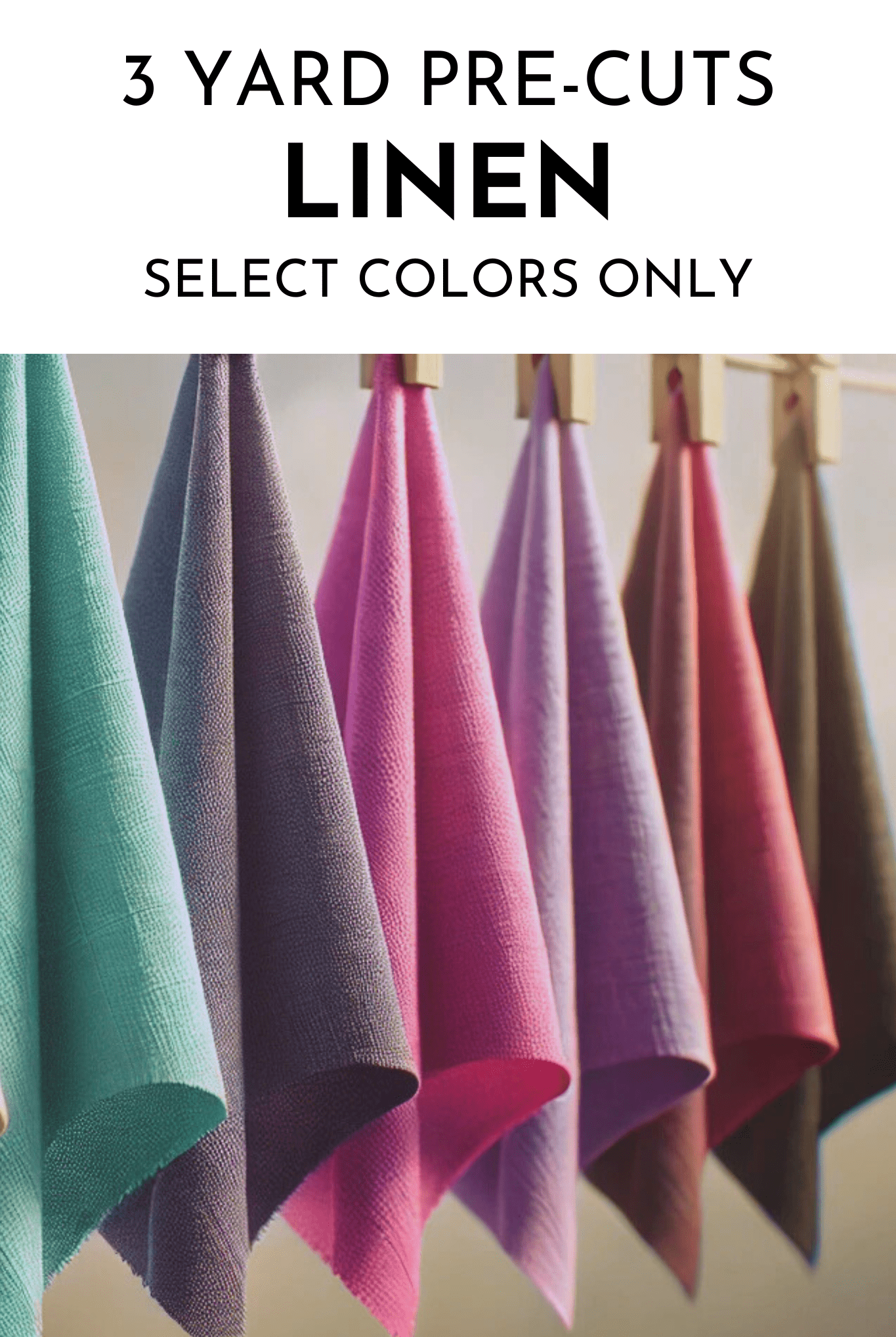3 Yard PRECUTS - Select Colors Only! Linen Blend Woven Fabric - YEAR END EDIT SPECIAL! - Boho Fabrics - Linen, Woven