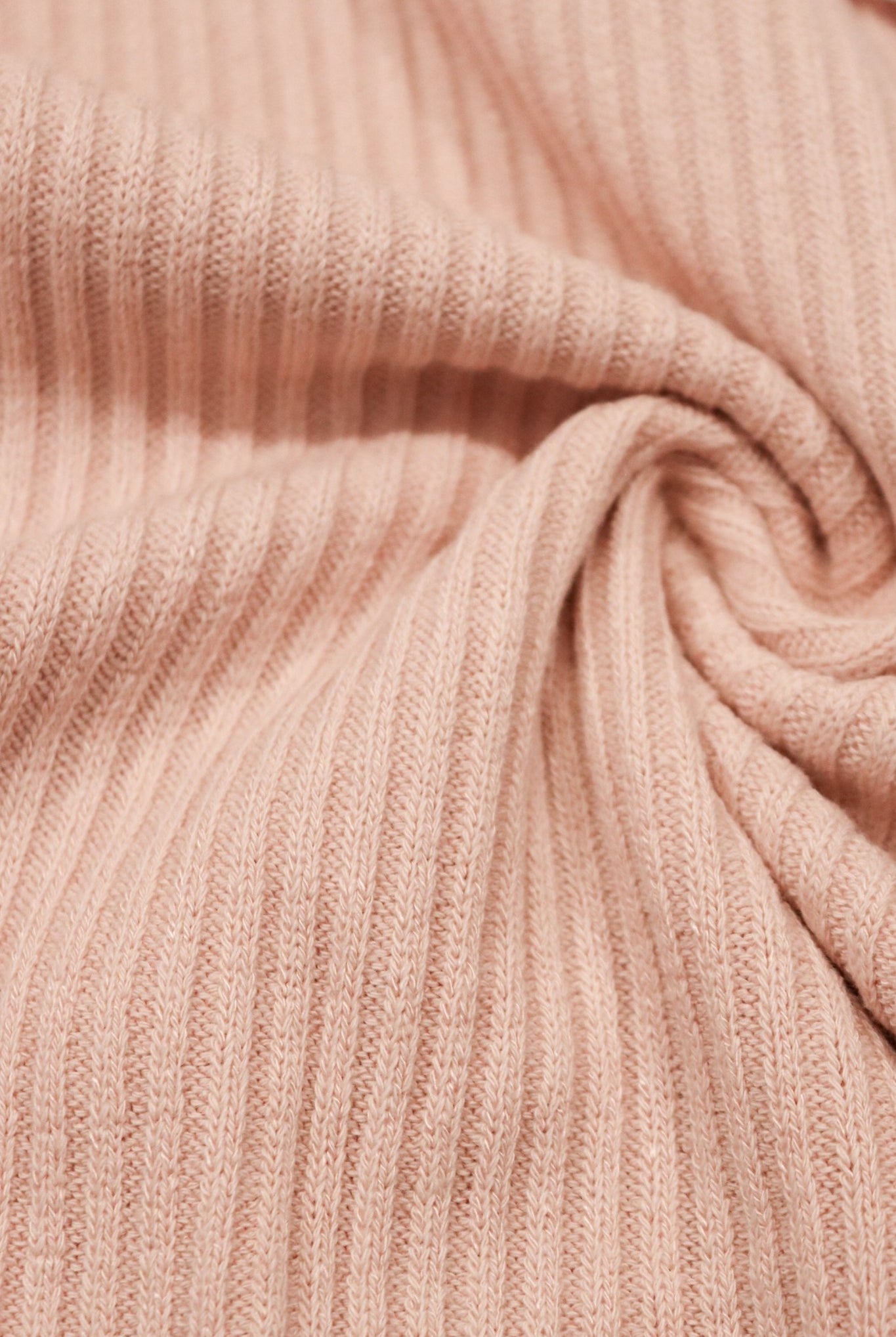 4x2 Cotton Rib Peach Champagne, Cotton Rib Knit - Boho Fabrics