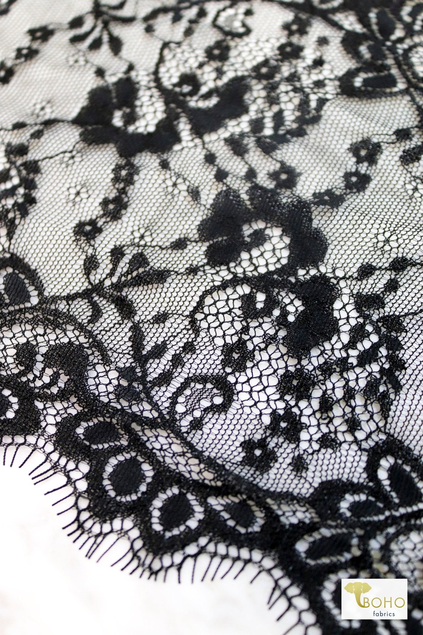 7.25" Parisian Florals, Woven Lace Trim SOLD PER PACKAGE OF 3 YARDS. - Boho Fabrics