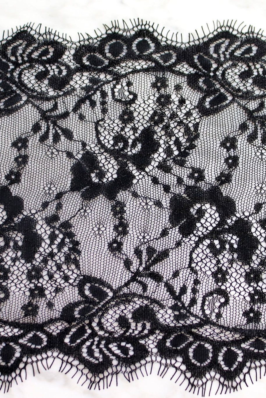 7.25" Parisian Florals, Woven Lace Trim SOLD PER PACKAGE OF 3 YARDS. - Boho Fabrics