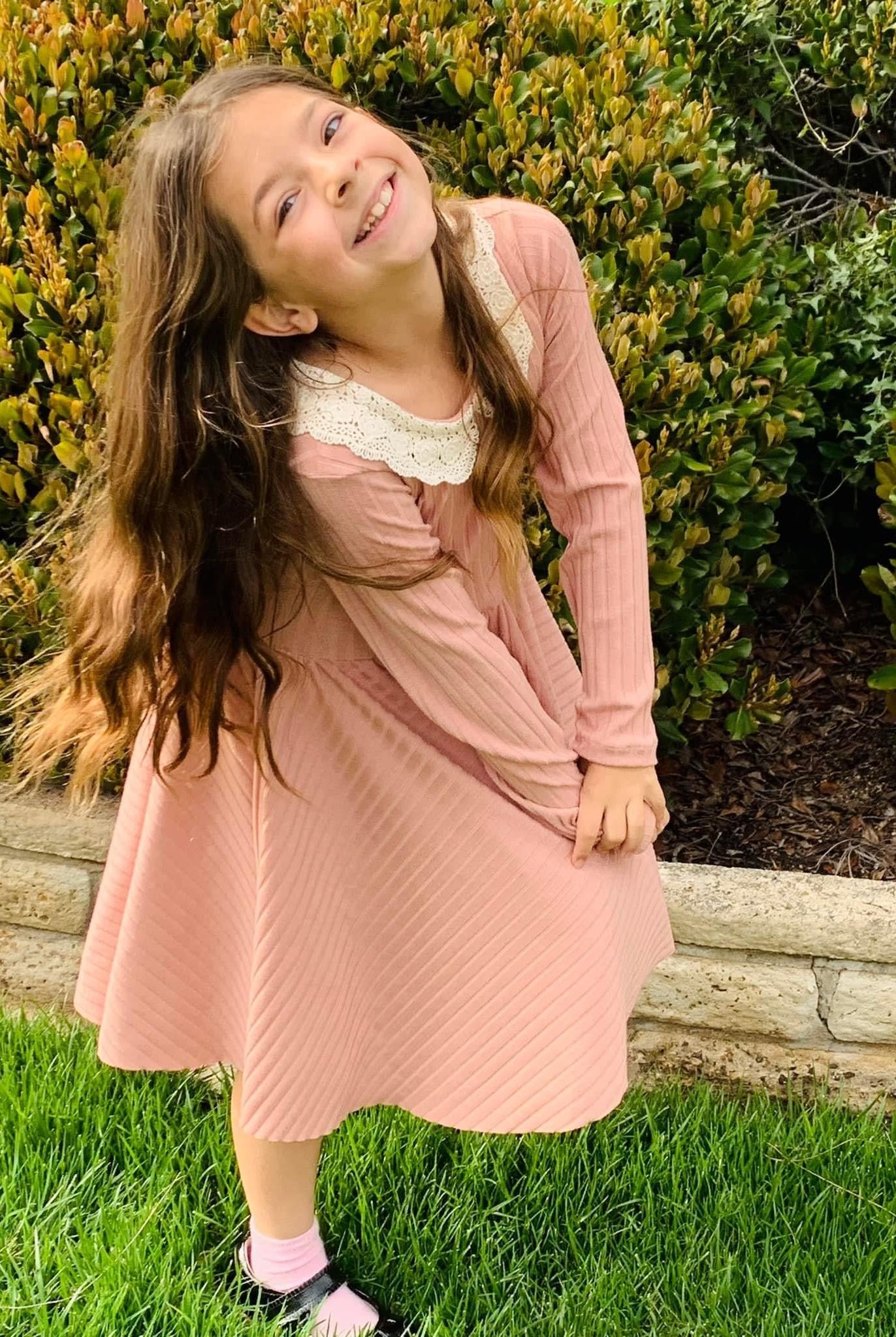 8x4, Tea Rose Wide, Rib Knit Fabric - Boho Fabrics