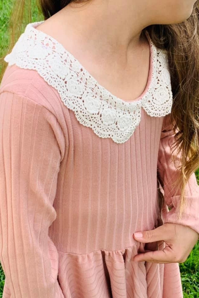 8x4, Tea Rose Wide, Rib Knit Fabric - Boho Fabrics