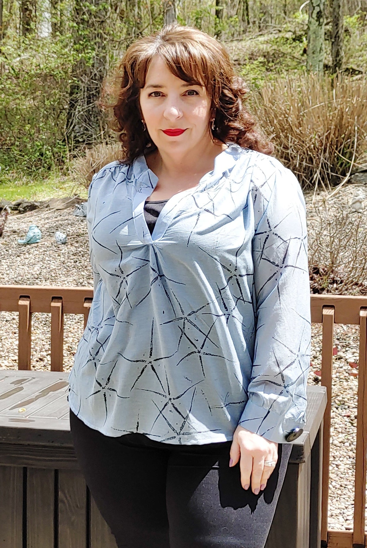 Abstract Metallic Starfish on Dusty Blue. Cotton Voile Woven. WV-107 - Boho Fabrics