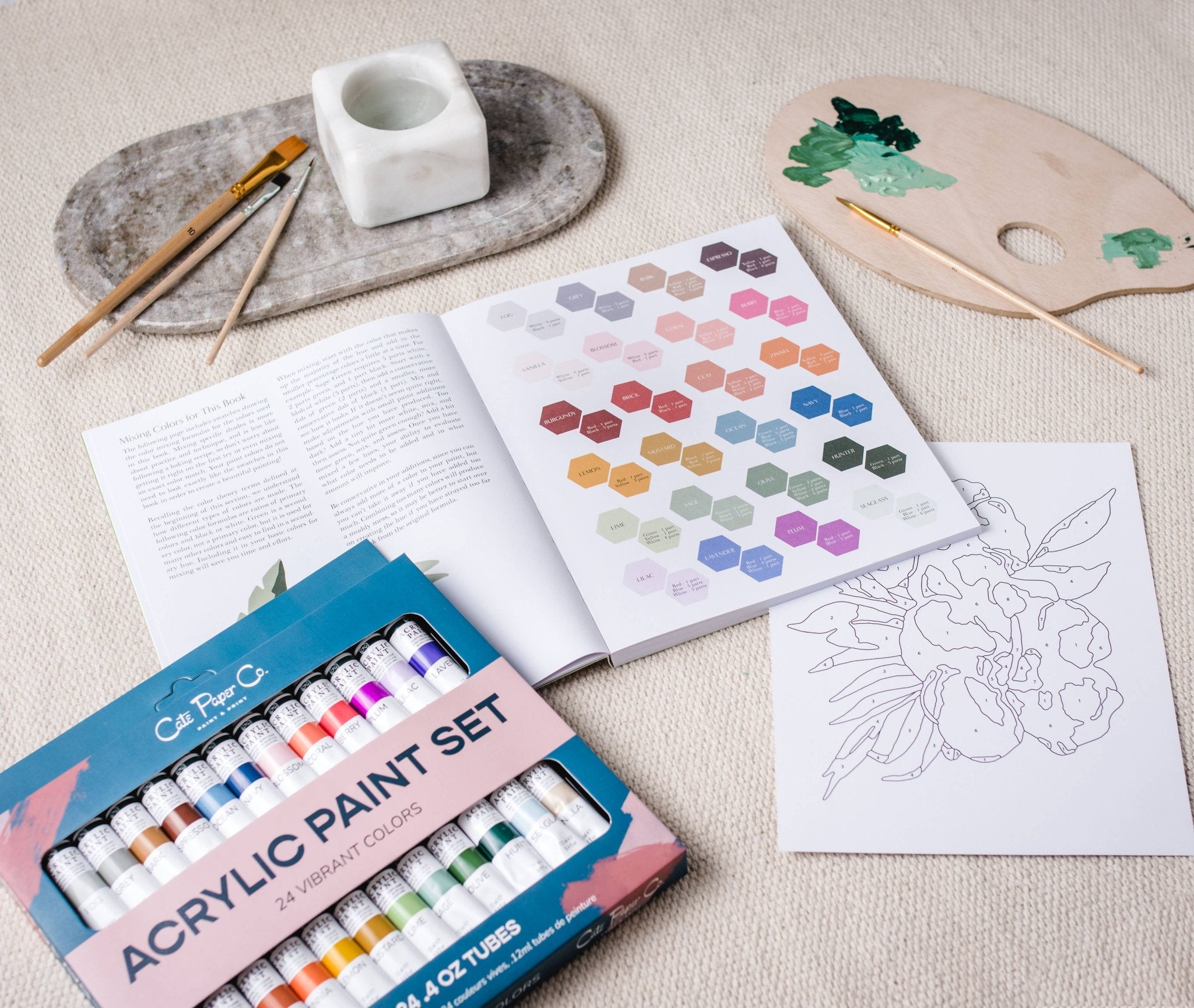 Acrylic Paint Set - Boho Fabrics -