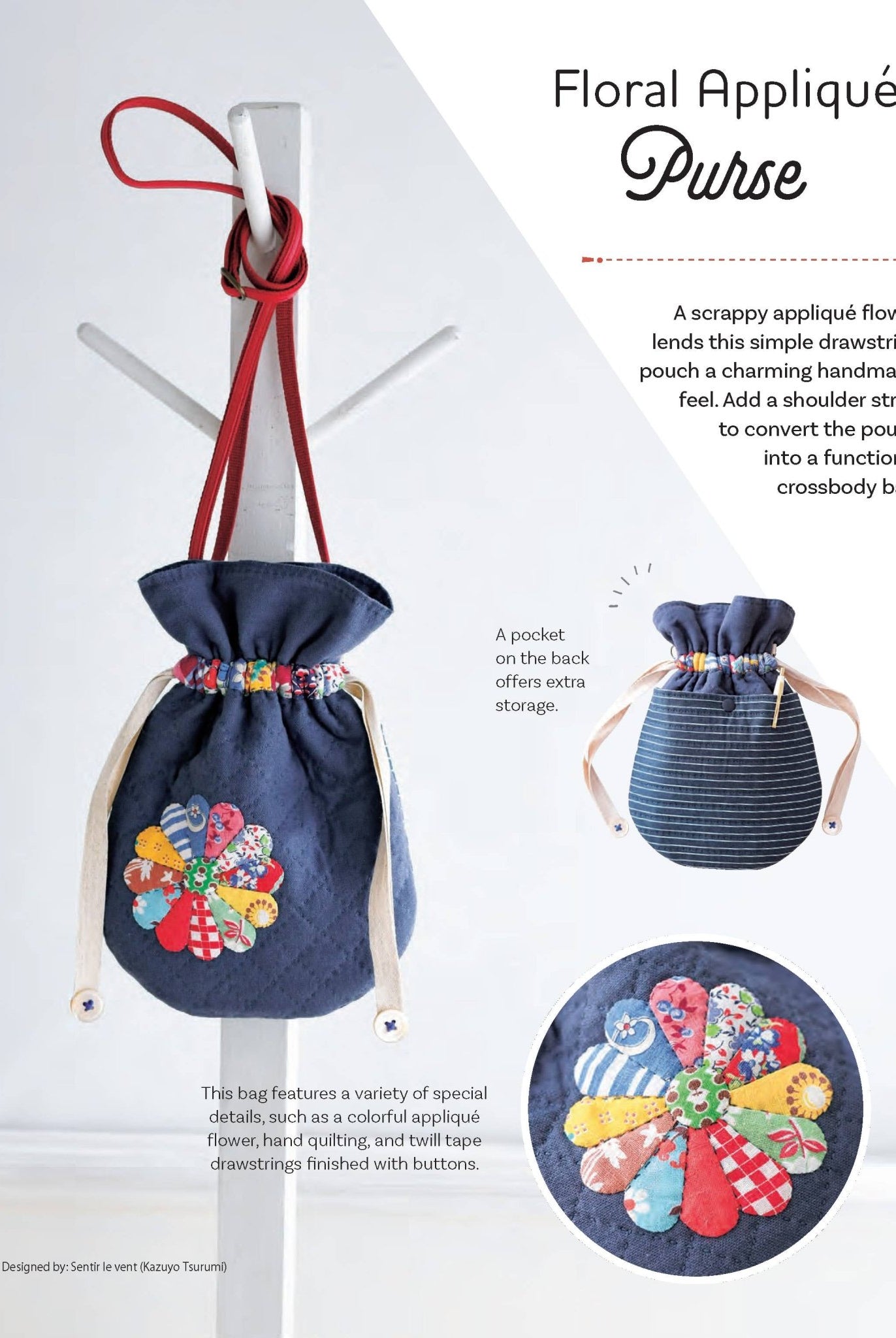 Adjustable Crossbody Strap in Red - Boho Fabrics - Bag Hardware