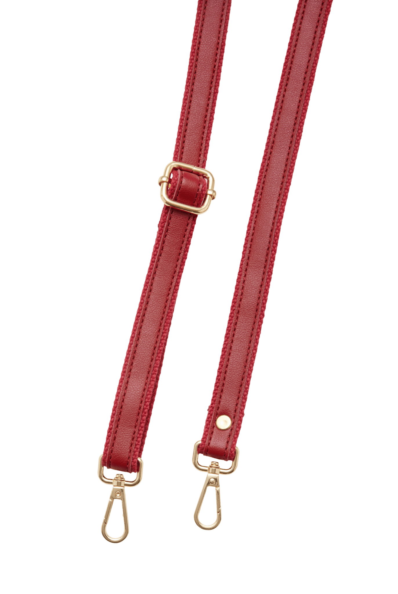 Adjustable Crossbody Strap in Red - Boho Fabrics - Bag Hardware