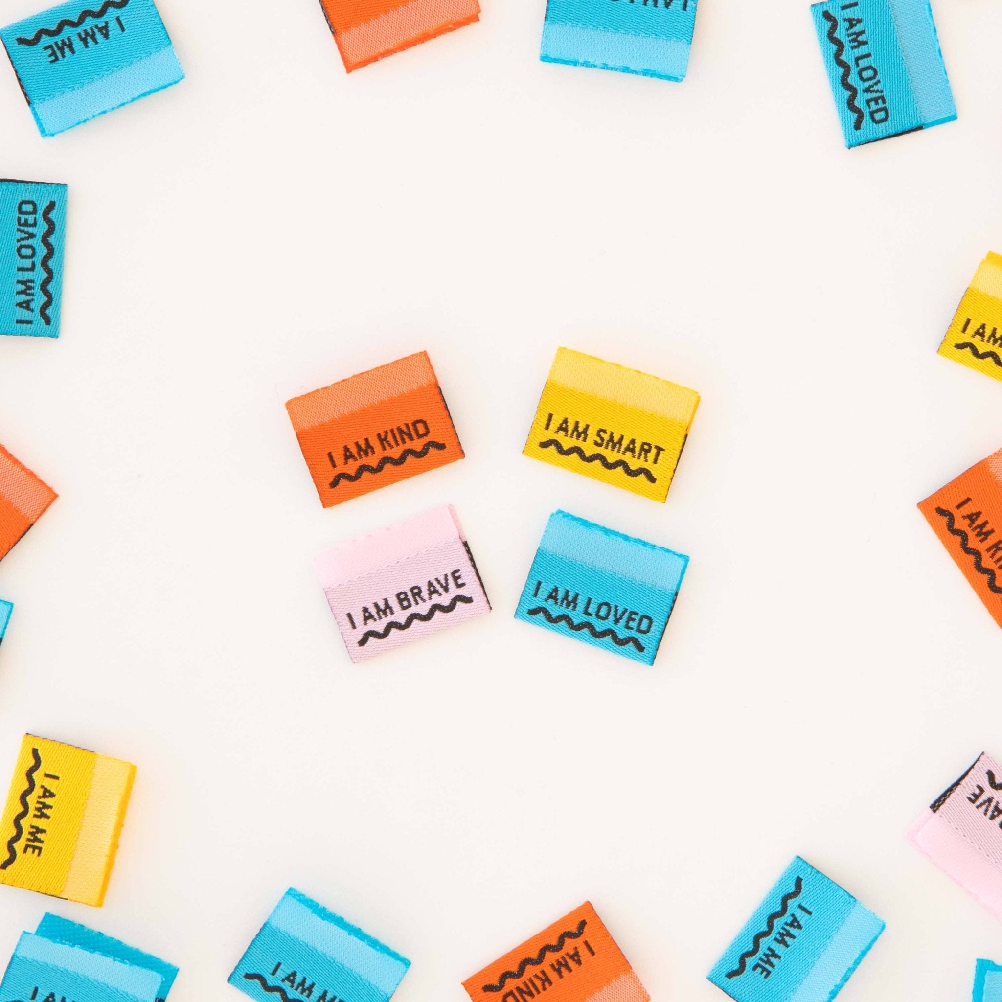 Affirmations Multipack - Sewing Woven Clothing and Quilt Labels - Boho Fabrics - Sew - in Labels