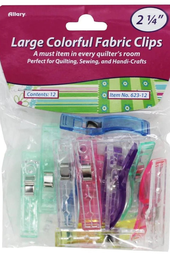 Allary Large Fabric Clips, Assorted Colors - Boho Fabrics - Pins
