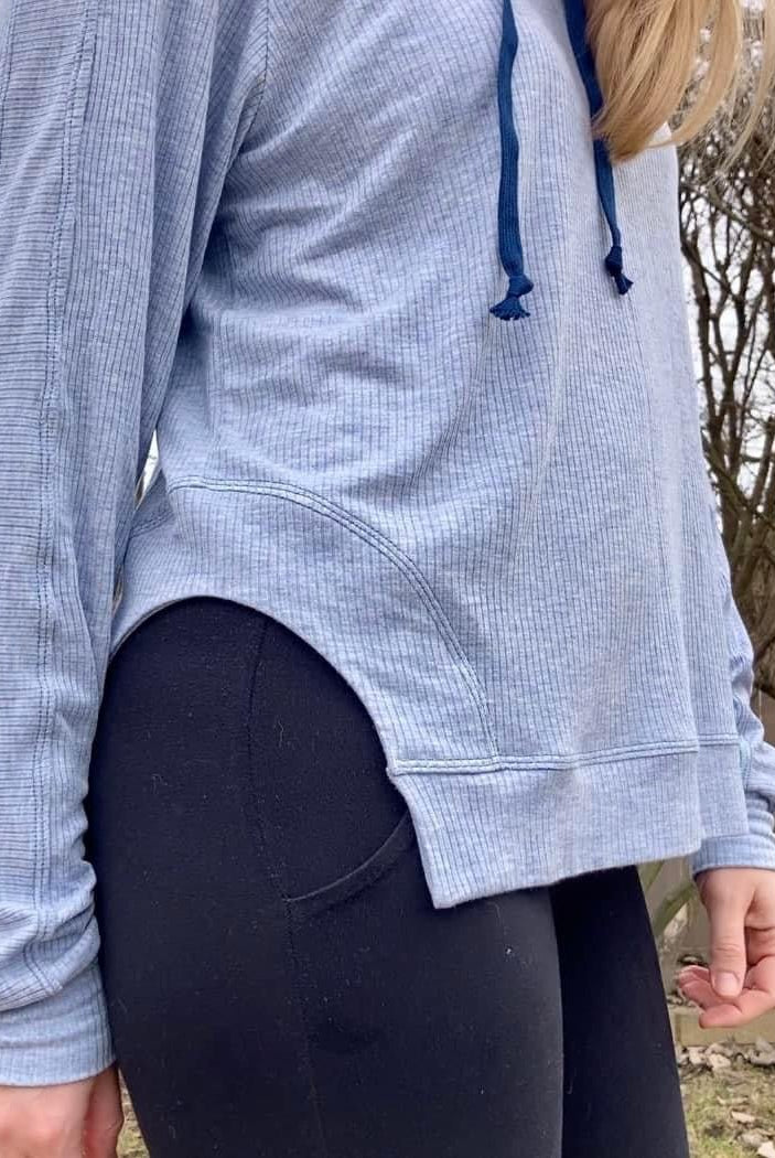 Allure Blue , Rib Knit Fabric - Boho Fabrics