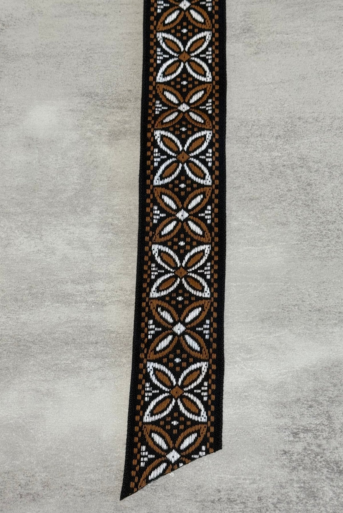 Alpine Petals in Brown, 2" Vintage Jacquard Woven Trim, TRIM - 165 - Boho Fabrics - Trims