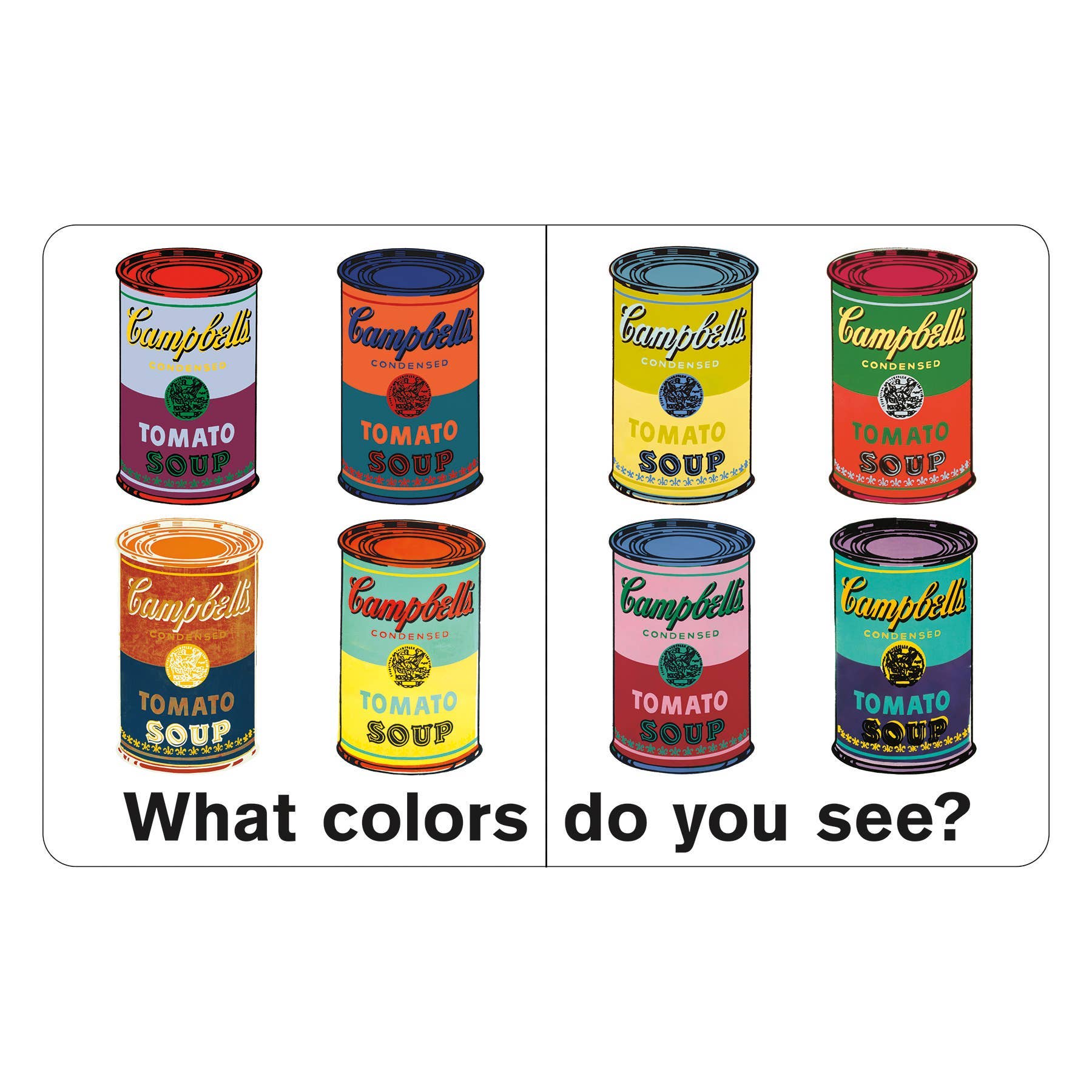 Andy Warhol What Colors Do You See? Board Book (Pre - Order) - Boho Fabrics -