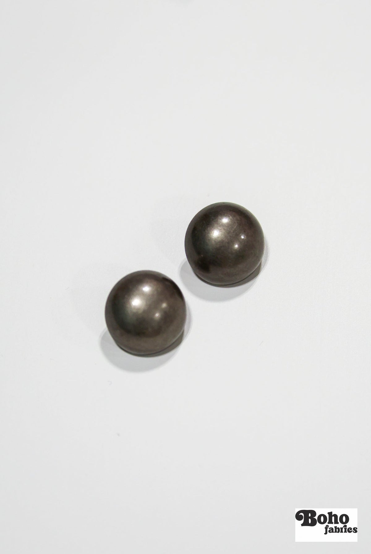 Antique Silver Dome Plastic Shank Buttons. 24L (15mm / 5/8"), 28L (18mm / 11/16"), 30L (19mm / 3/4") - Boho Fabrics - Buttons & Snaps