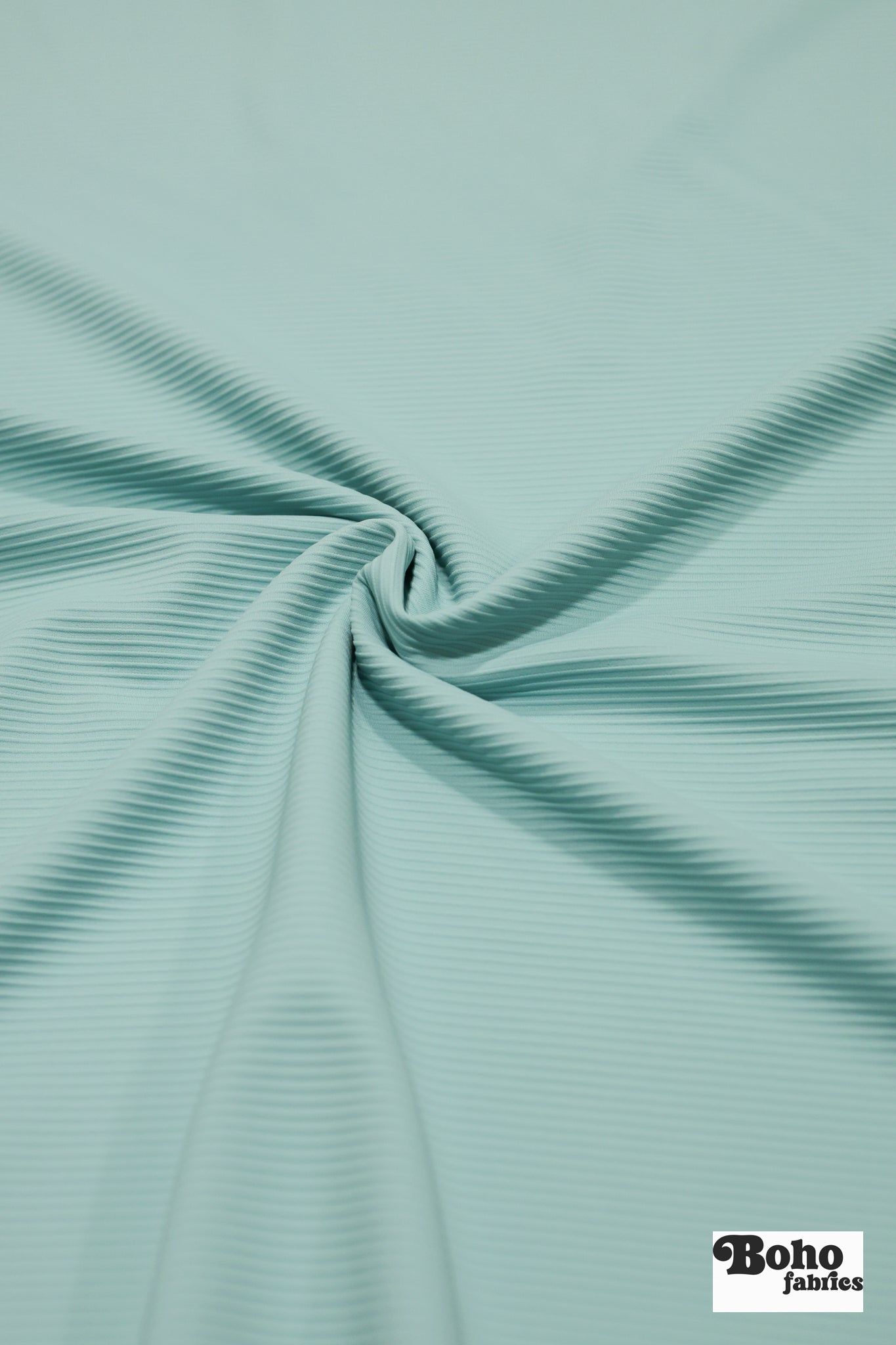 Aqua, Athletic Rib Knit Fabric - Boho Fabrics - Athletic Knit Fabric
