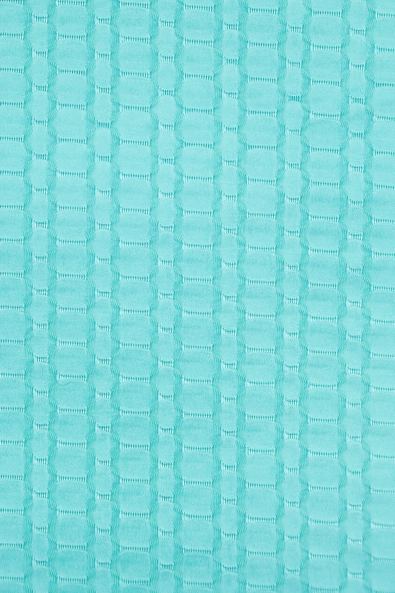 Aqua Mint Honeycomb, Athletic Knit Fabric - Boho Fabrics - Athletic Knit Fabric