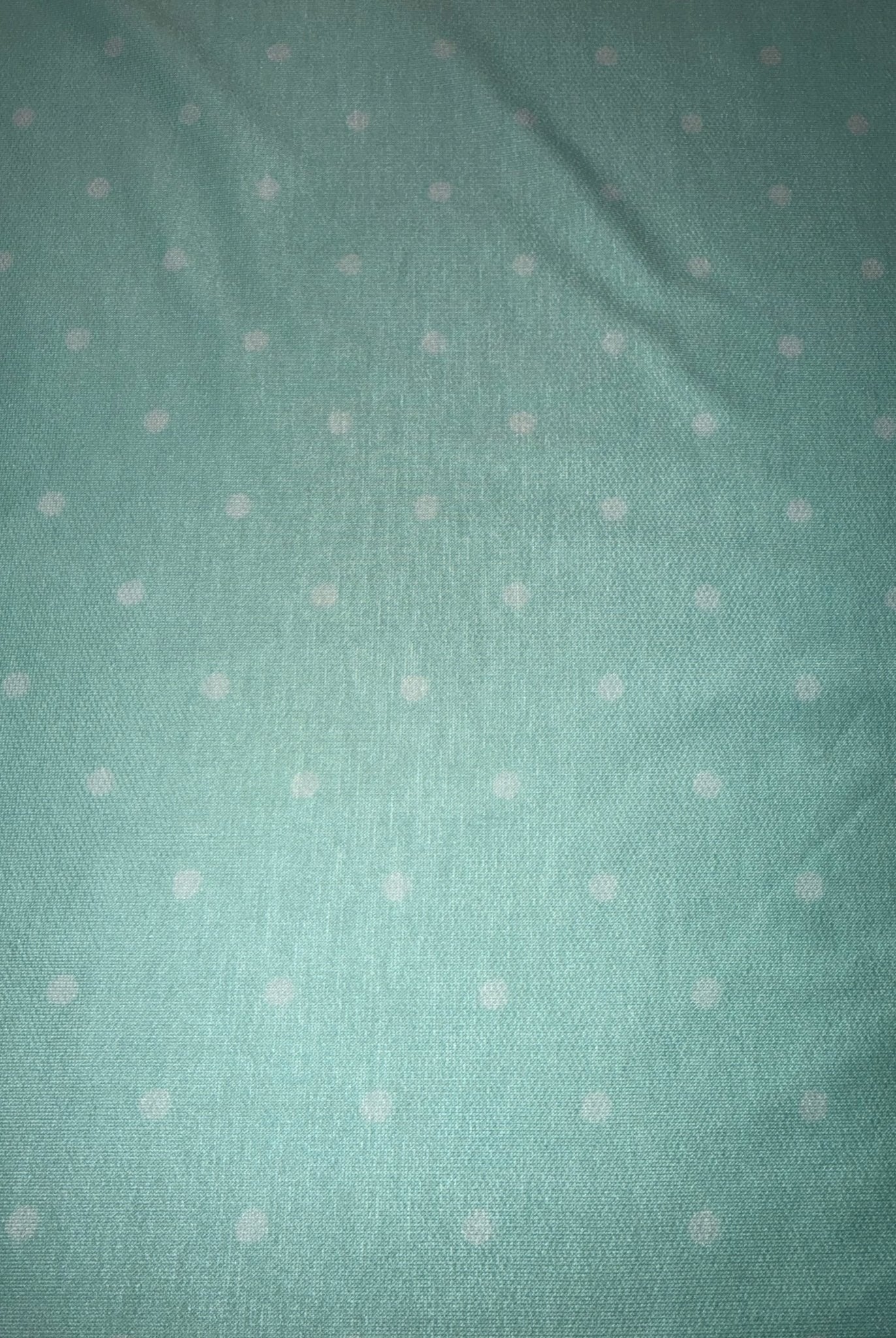 Aqua Polka Dots, French Terry Knit Fabric - Boho Fabrics - French Terry Prints, Knit Fabric