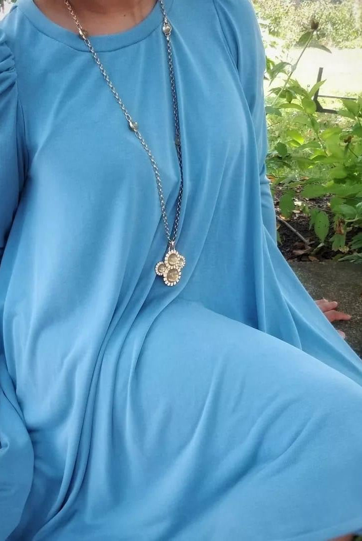 Aquamarine Blue, Solid Cupro Knit - Boho Fabrics