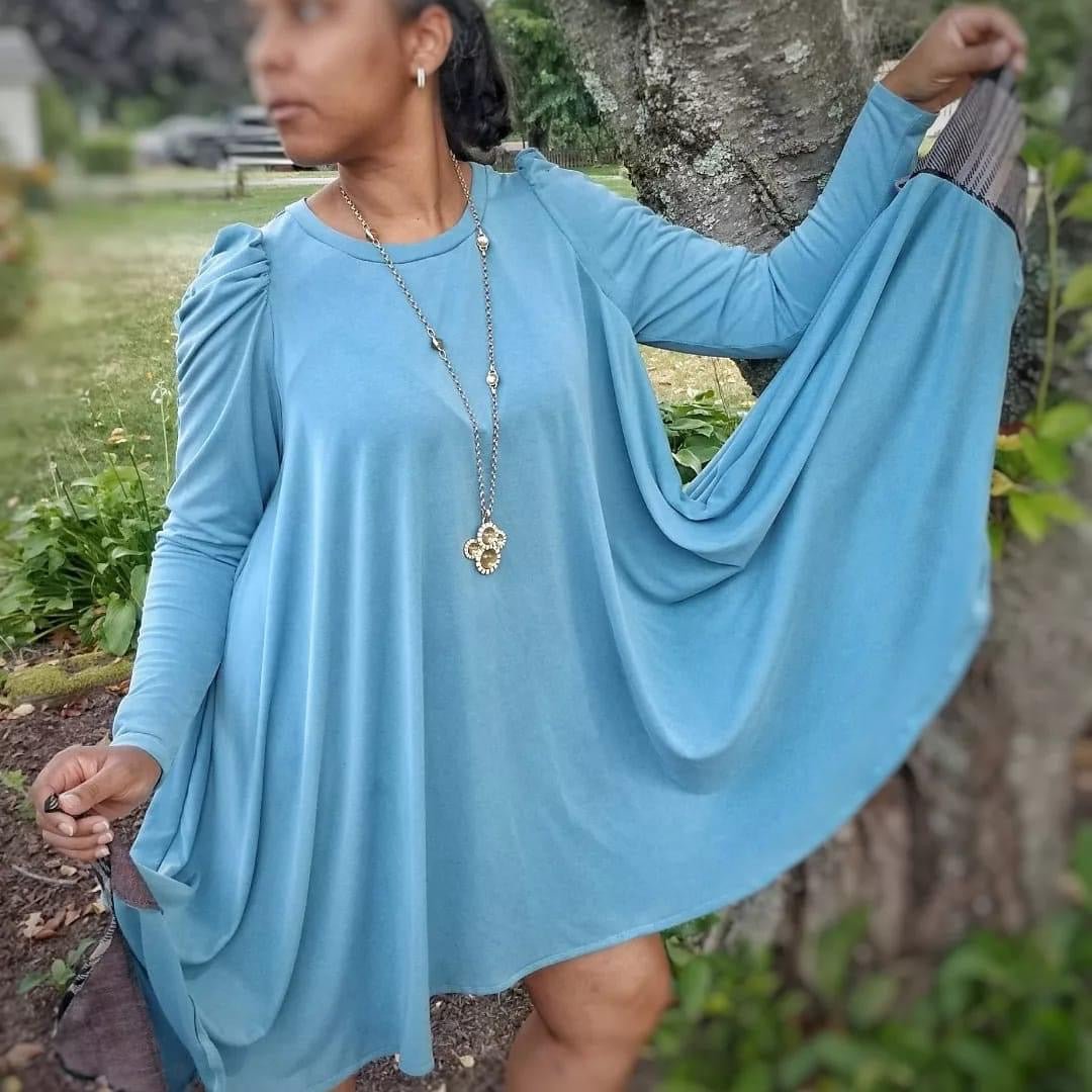 Aquamarine Blue, Solid Cupro Knit - Boho Fabrics