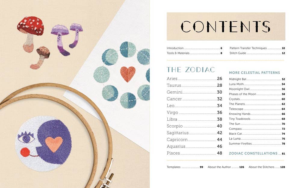 Astrology Embroidery - Boho Fabrics - Books