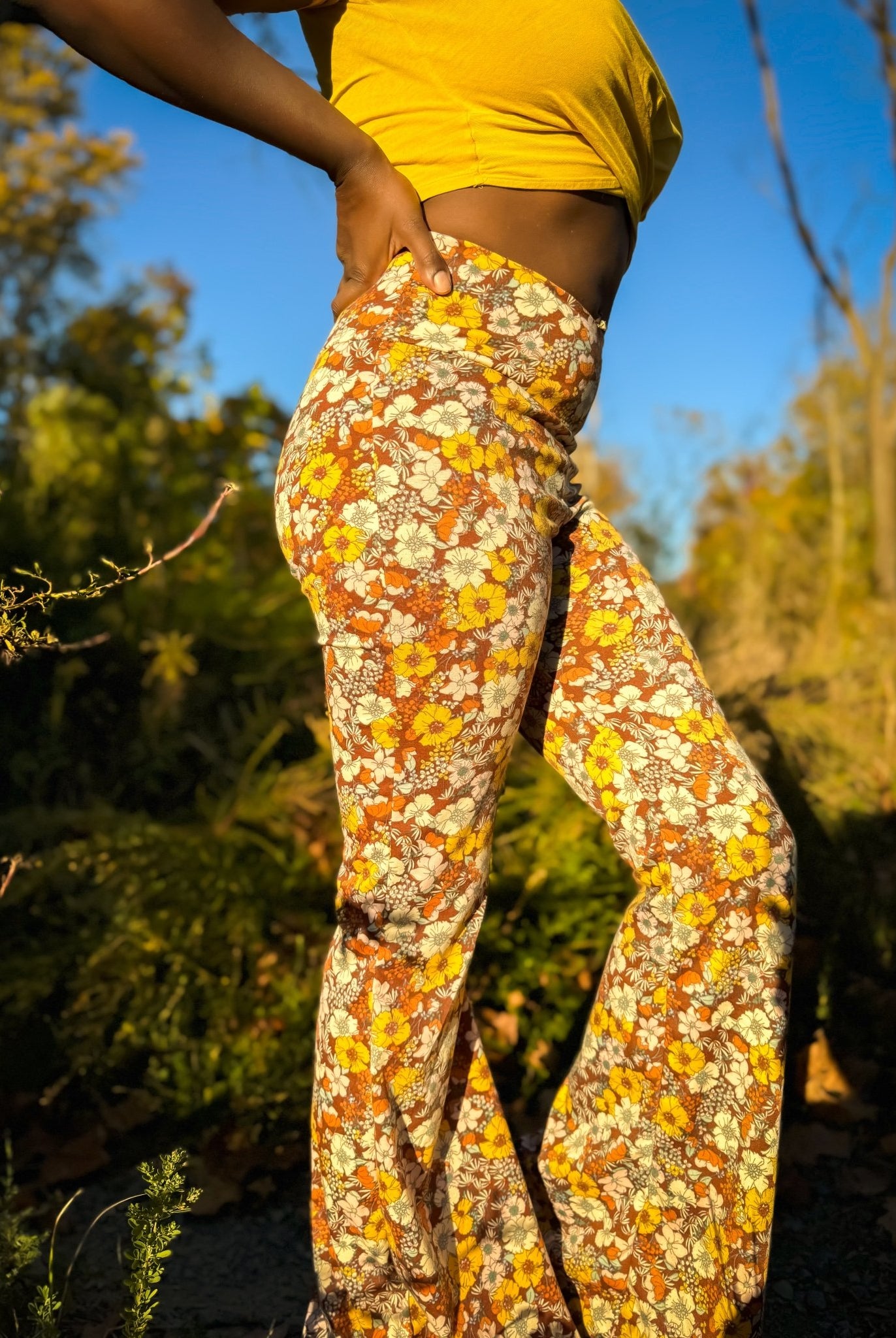 Autumn Florals, Ponte Knit Fabric - Boho Fabrics - Ponte Print, Knit Fabric
