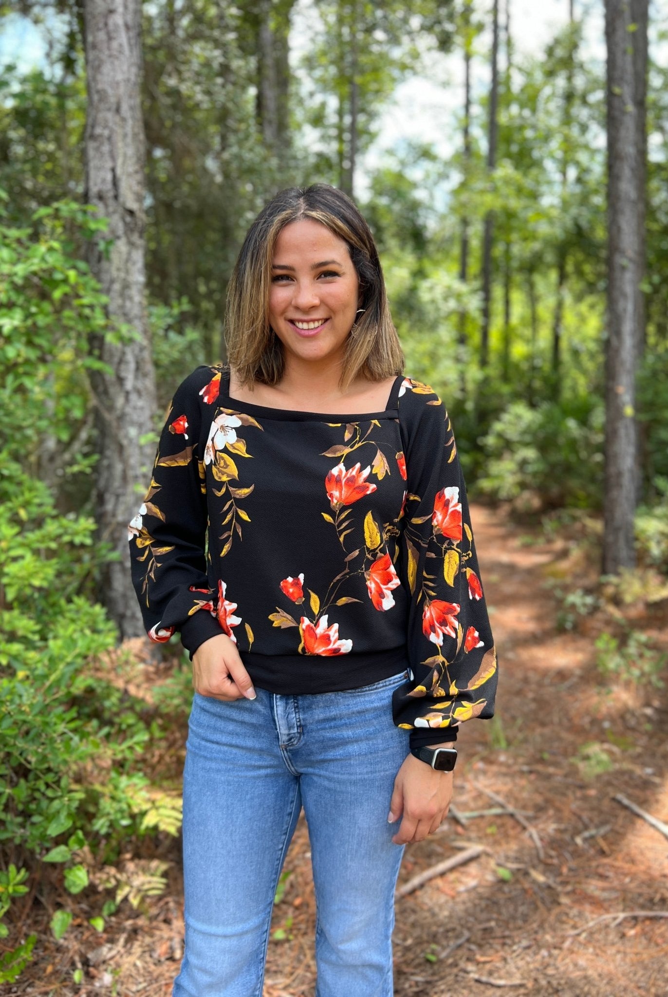 Autumn Magnolias, Liverpool Knit. LVR - 102 - Boho Fabrics - Liverpool, Knit