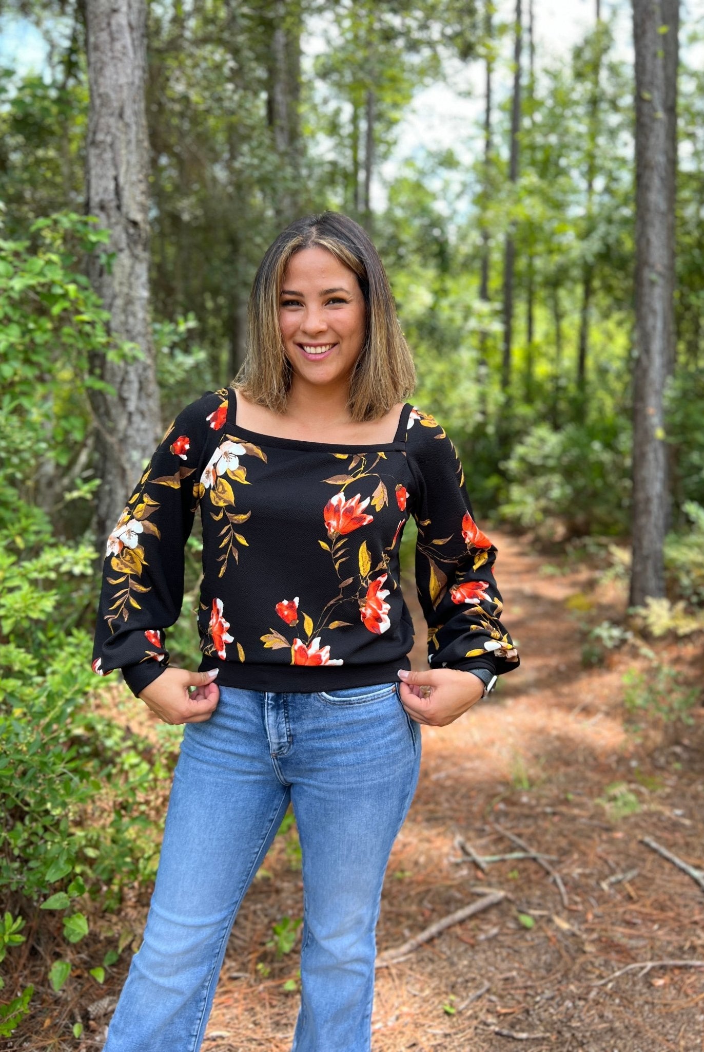 Autumn Magnolias, Liverpool Knit. LVR - 102 - Boho Fabrics - Liverpool, Knit