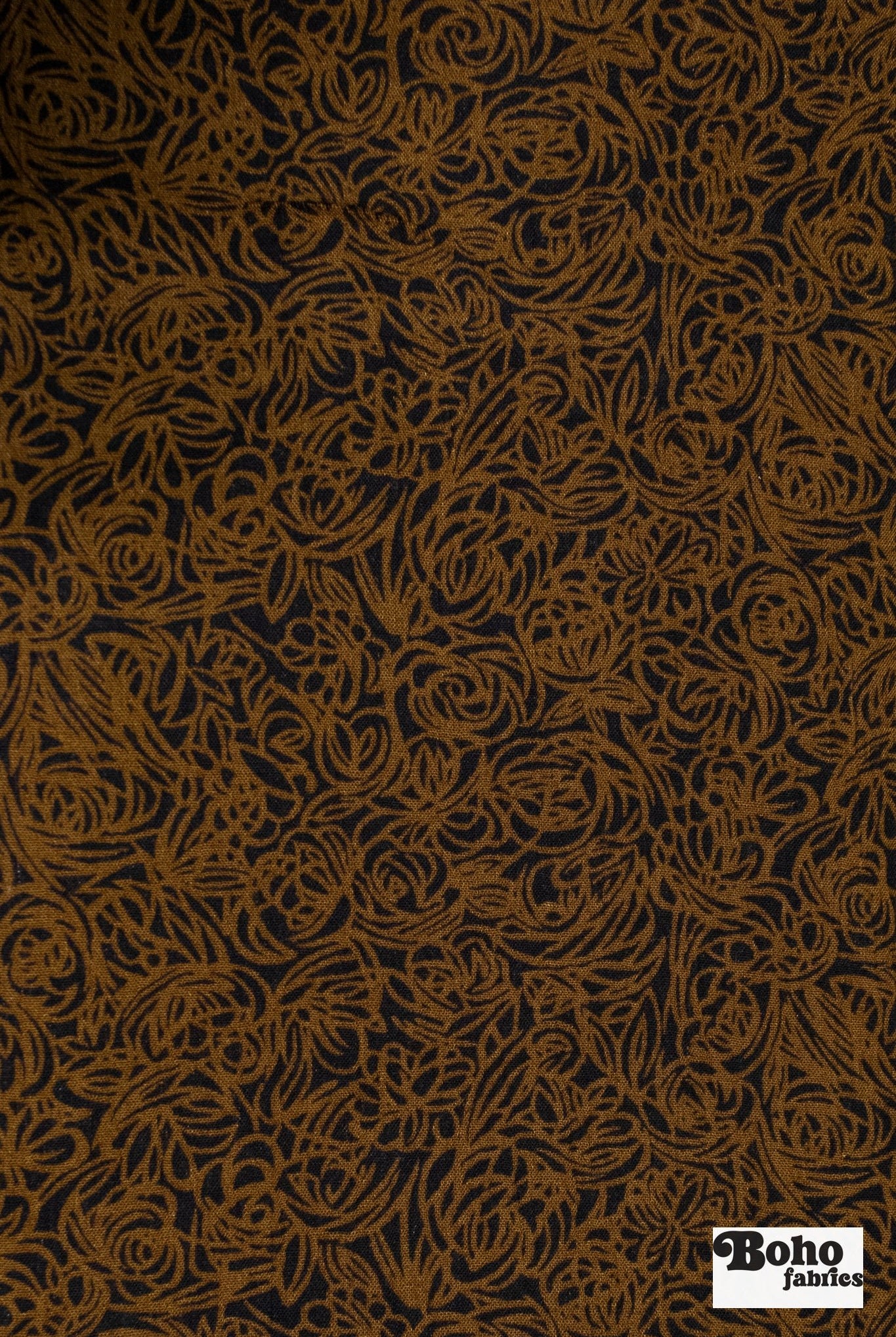 Autumn Rosework, Vintage Woven Fabric. SOLD AS A 3 YARD PIECE - Boho Fabrics - Vintage Fabric