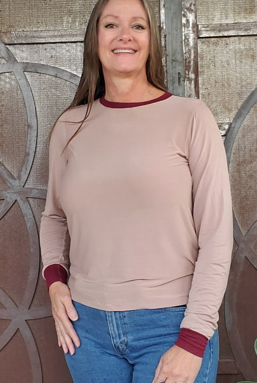 Bamboo Jersey: Beige. Knit Fabric - Boho Fabrics - Bamboo Jersey, Knit Fabric