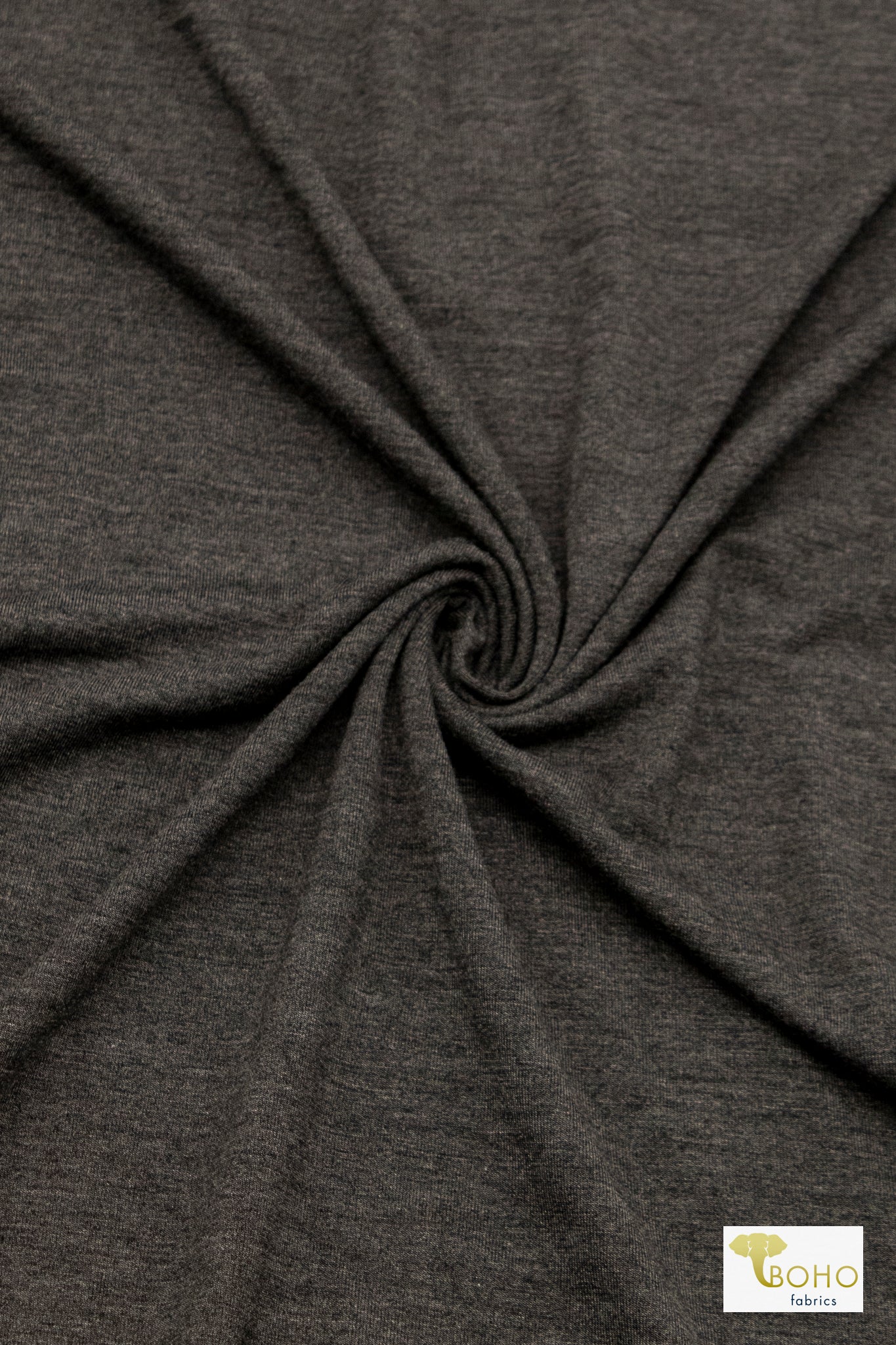 Bamboo Jersey: Charcoal Gray. Knit Fabric - Boho Fabrics - Bamboo Jersey, Knit Fabric