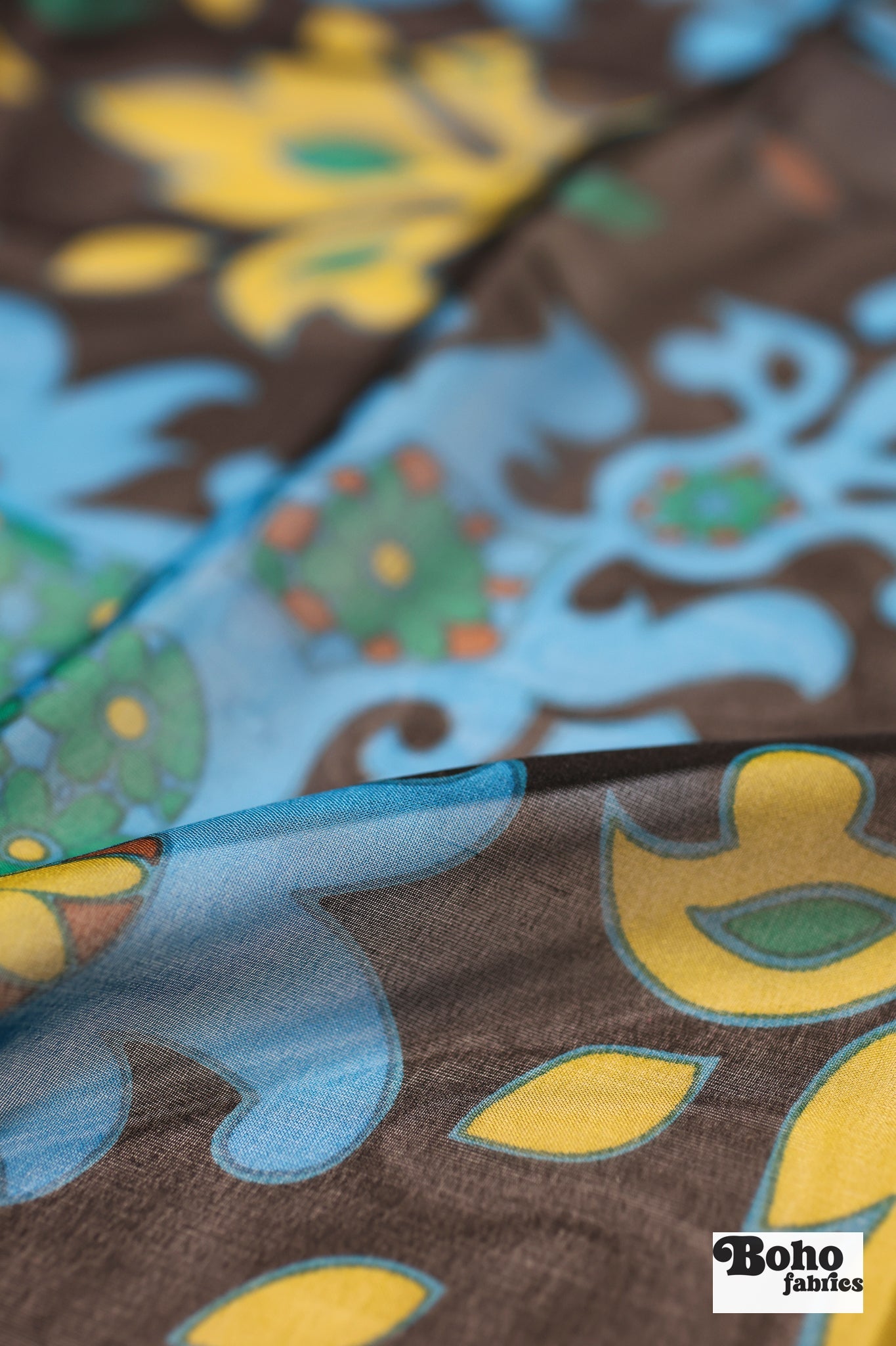 Baroque - Inspired Damask Silk Fabric Pre - Cuts - Boho Fabrics - Woven Fabric