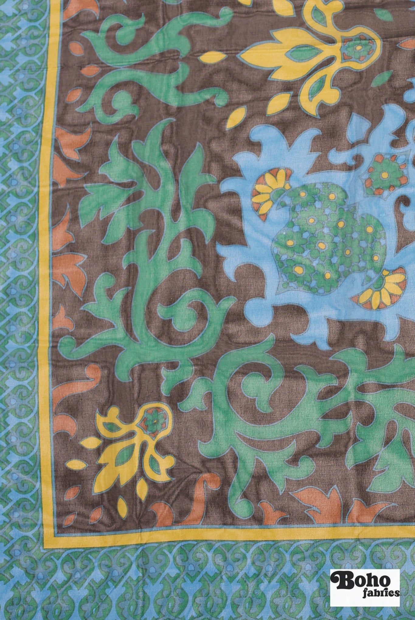 Baroque - Inspired Damask Silk Fabric Pre - Cuts - Boho Fabrics - Woven Fabric