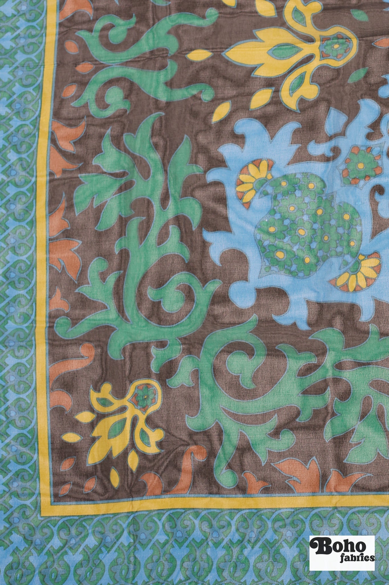 Baroque - Inspired Damask Silk Fabric Pre - Cuts - Boho Fabrics - Woven Fabric