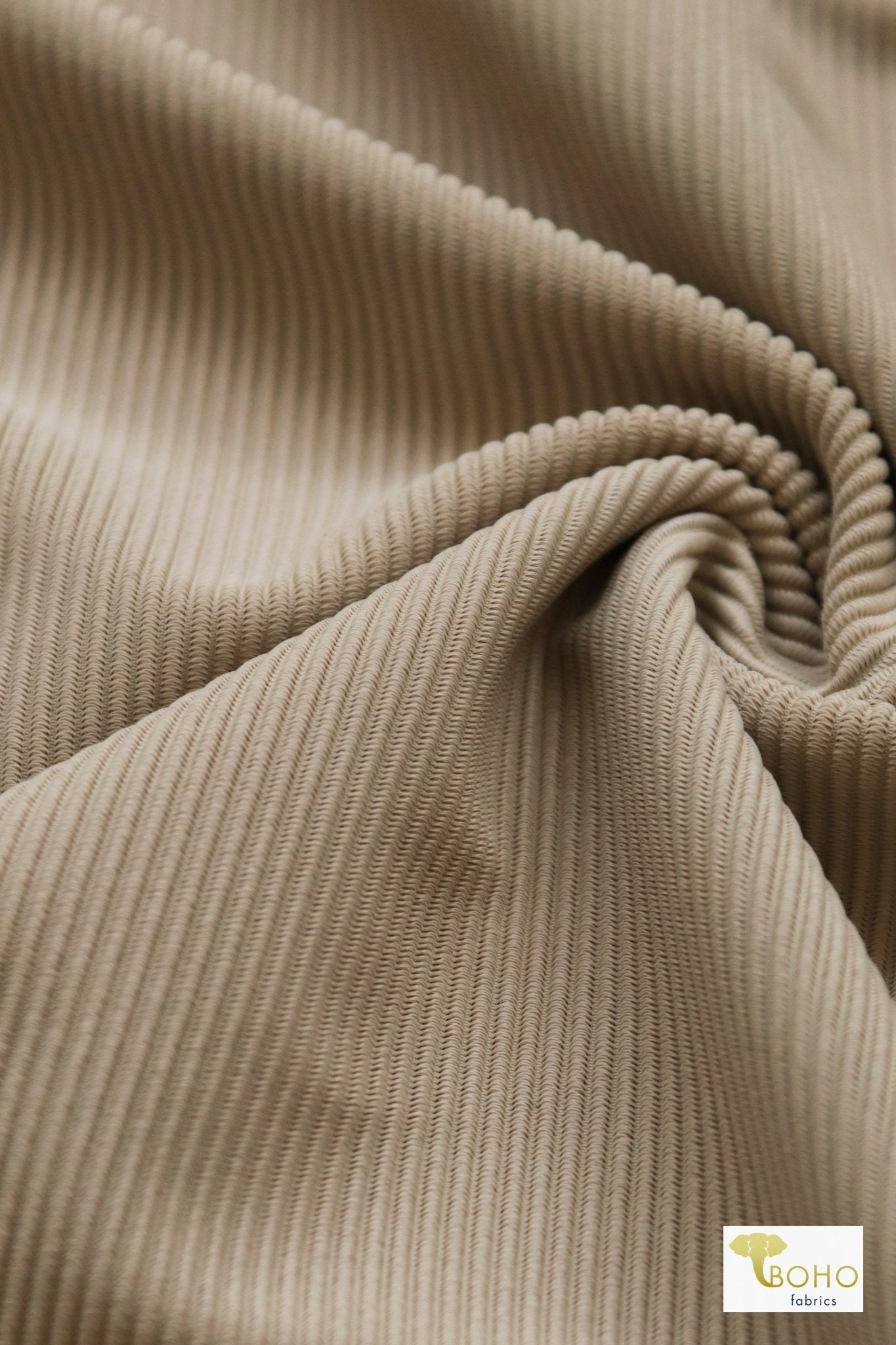 Beige Rib, Swim Rib Knit Fabric - Boho Fabrics