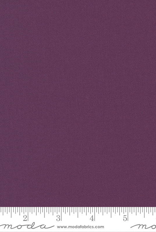 Bella Solids Eggplant 9900 205 100% Cotton by Moda - Boho Fabrics - Quilting Cotton, Woven