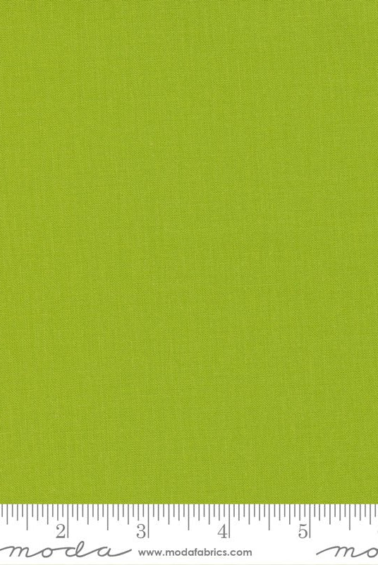 Bella Solids Lime 9900 369 100% Cotton by Moda - Boho Fabrics - Quilting Cotton, Woven